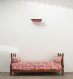French Directoire Walnut Daybed & Crown