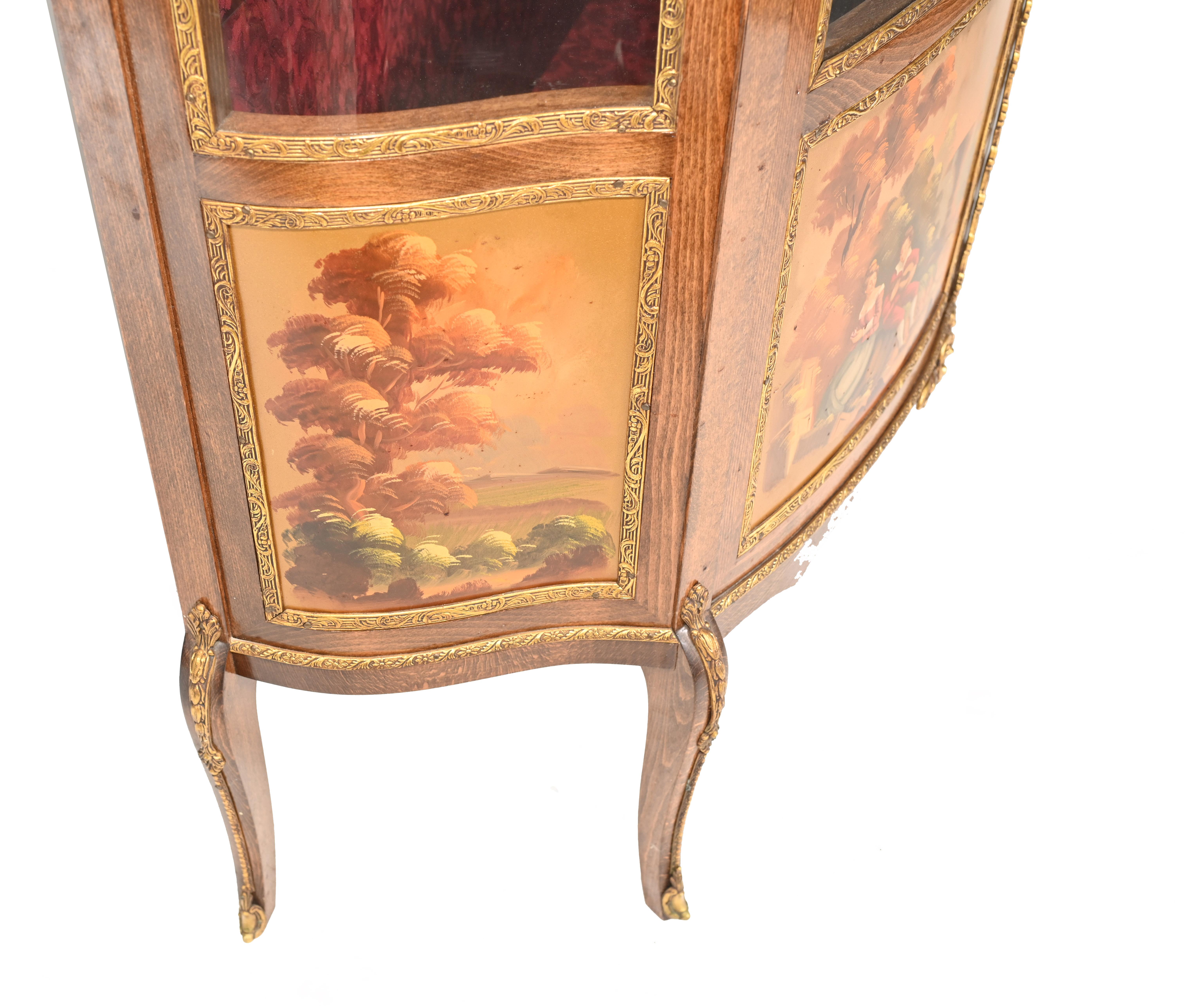 French Display Cabinet Vernis Martin Painted Bijouterie 1900 For Sale 6