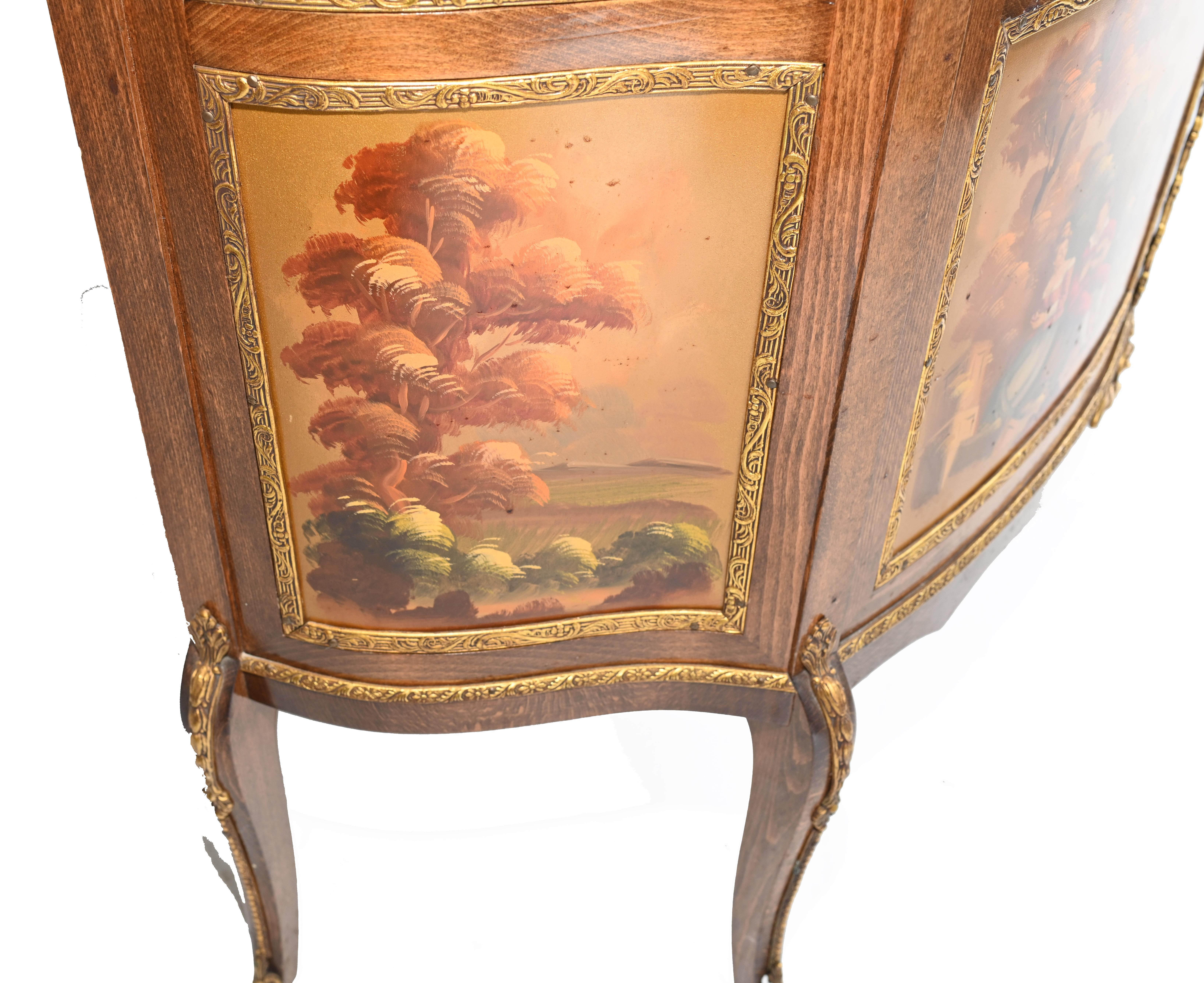 French Display Cabinet Vernis Martin Painted Bijouterie 1900 For Sale 1