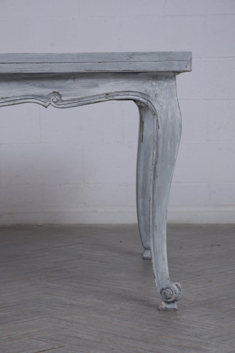 Wood 19th Century Louis XV Painted Dining Table For Sale