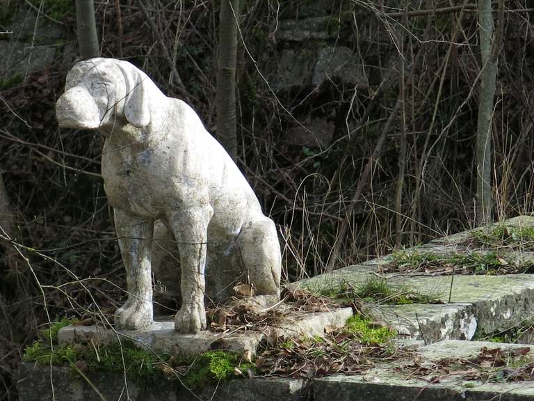 Hand-Crafted French Dog Statues Cast Stone 'the pair', Hand-Finished in the France