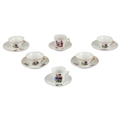 French dolls dinnerware/childrens tea set in porcelain.