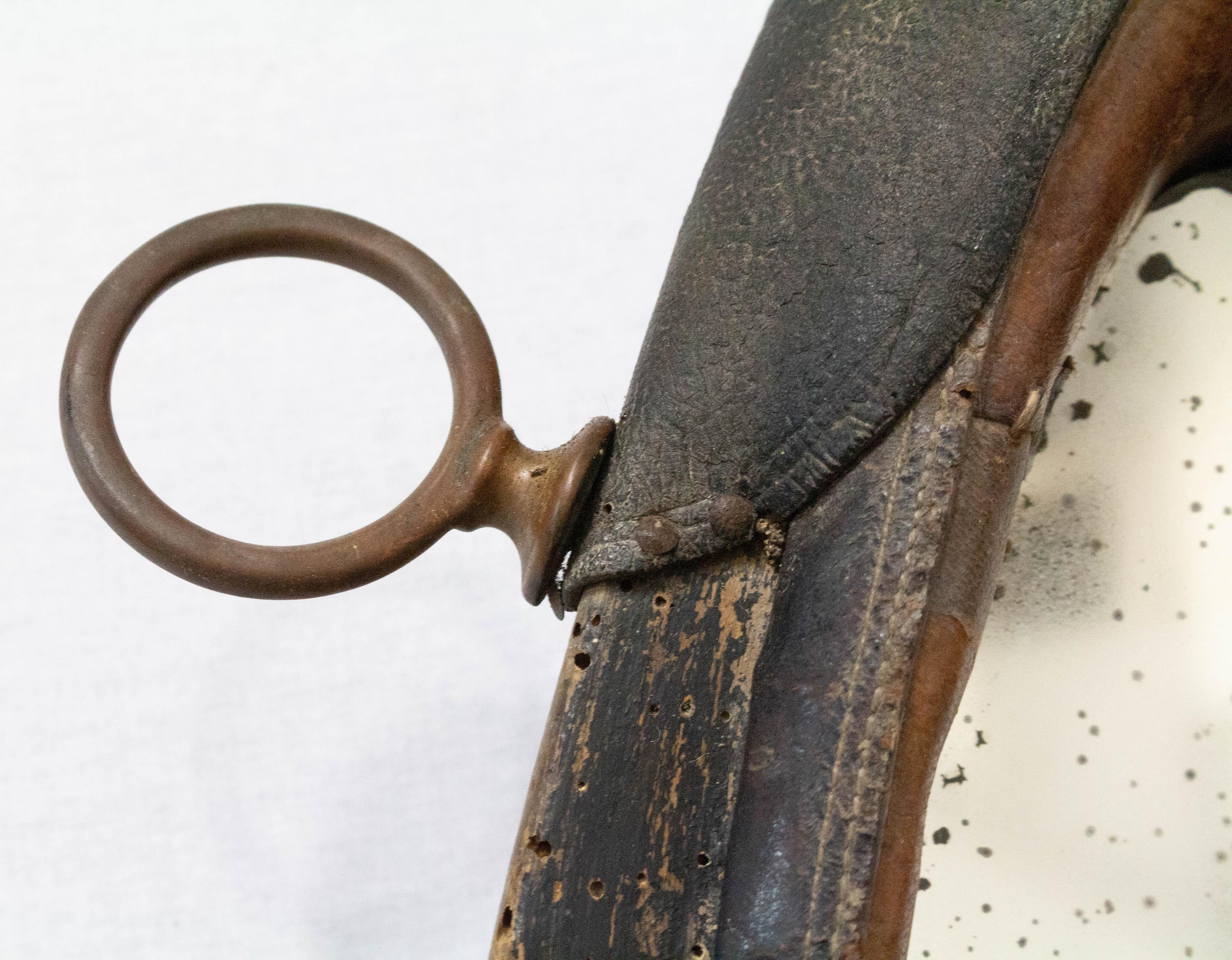 French Donkey Yoke Mirror, Late 19th Century 3