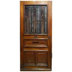 Antique French Door with Letter Slot, circa 1850