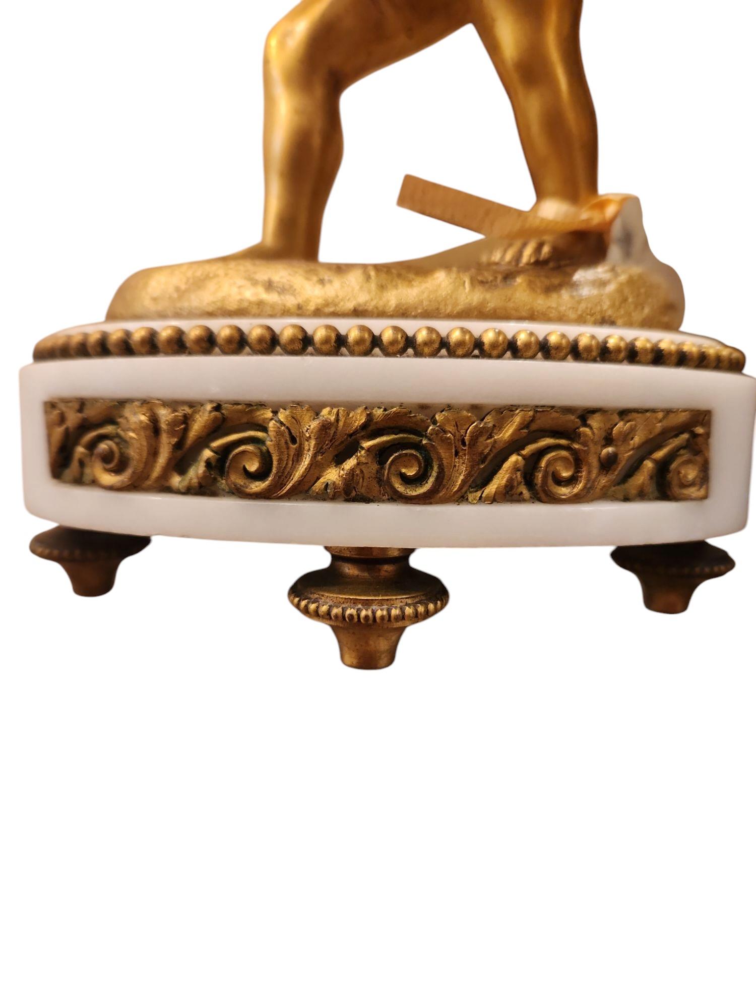 Fait main Lampes à chérubin en bronze doré, 19e siècle en vente