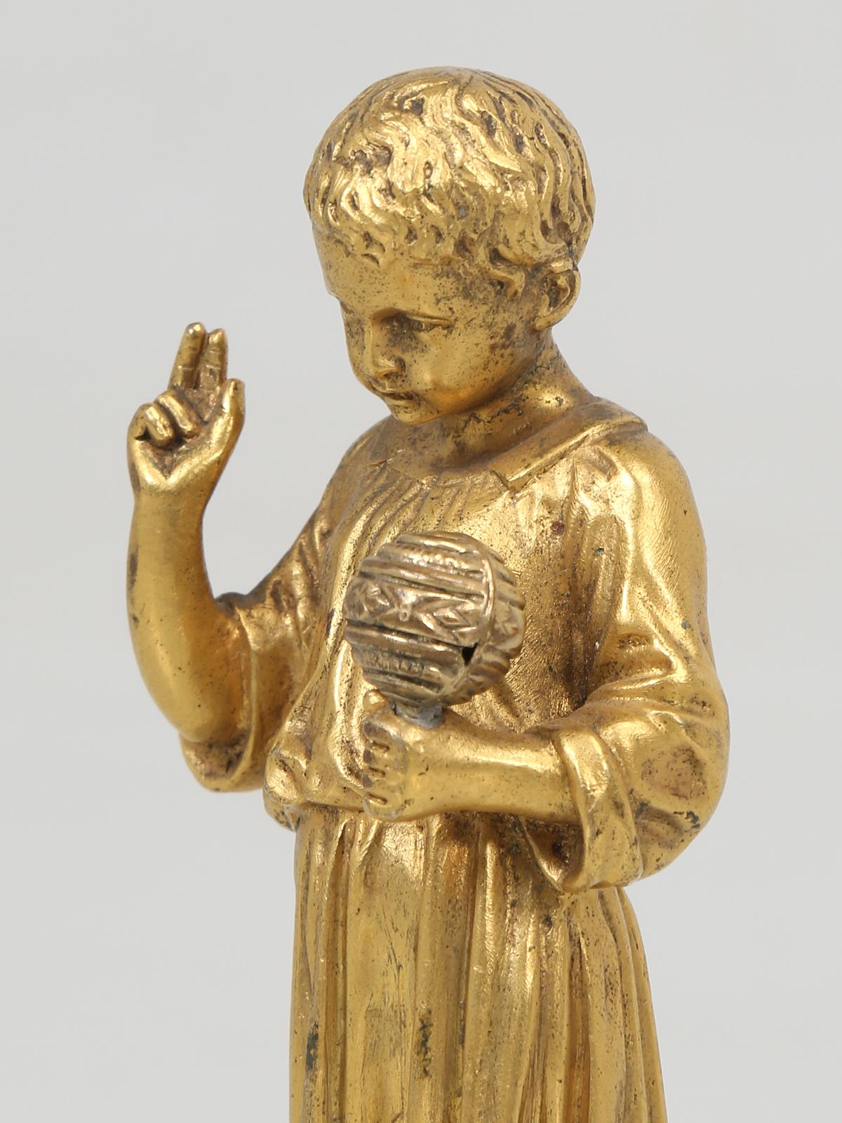Gilt French Doré Bronze Sculpture of a Young Christ