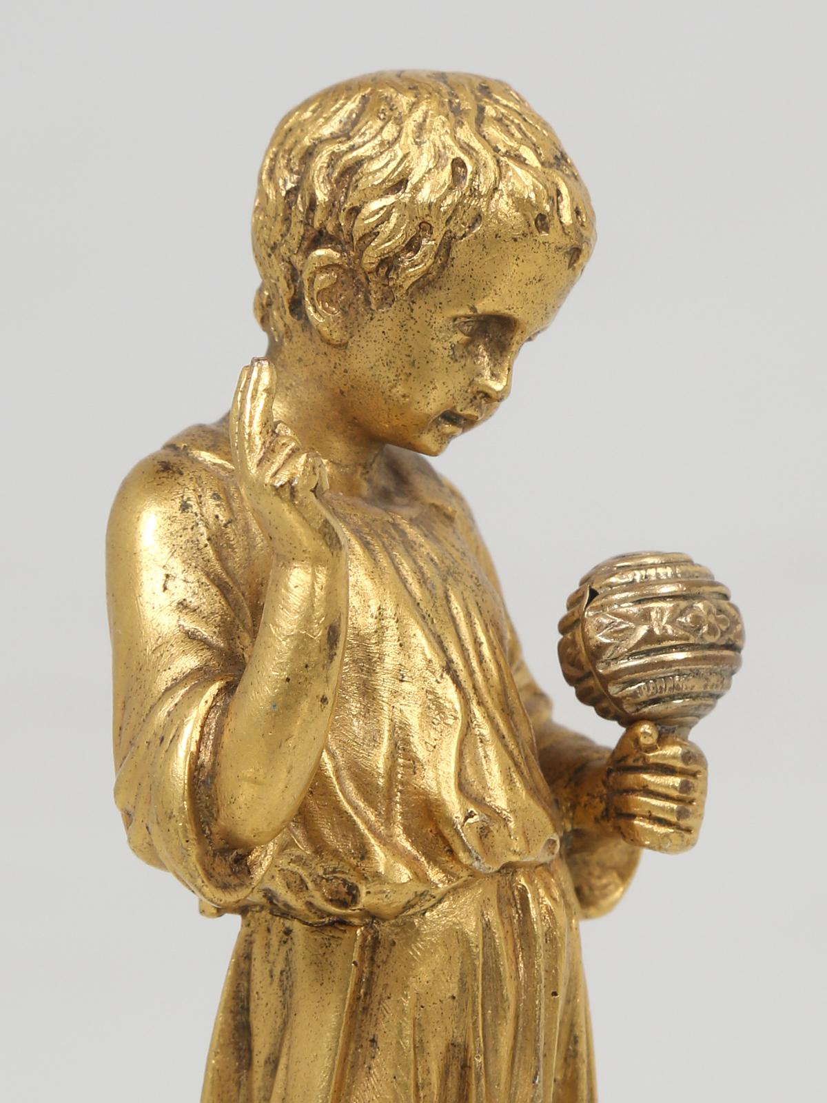 Early 20th Century French Doré Bronze Sculpture of a Young Christ