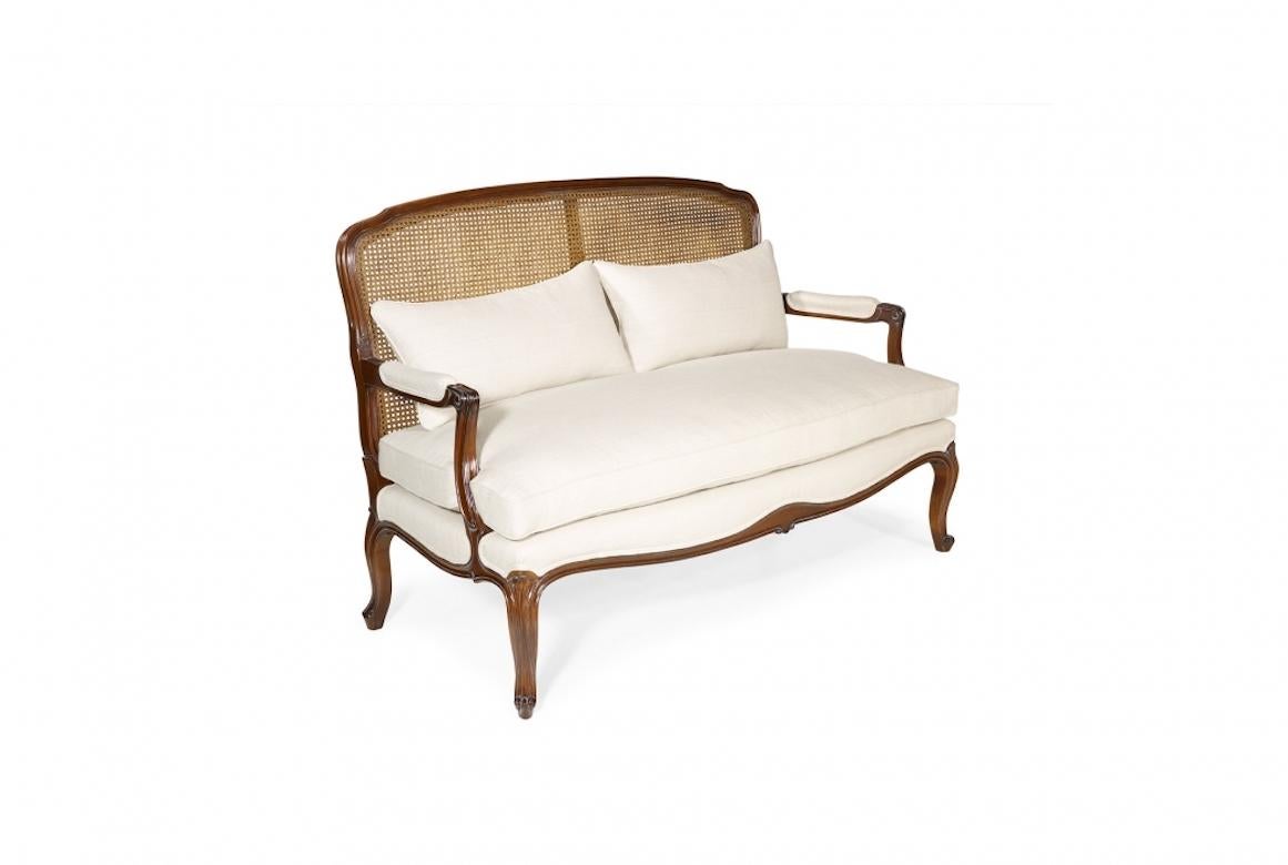 Wood French Doreen Louis XV Canapé Sofa, 20th Century For Sale