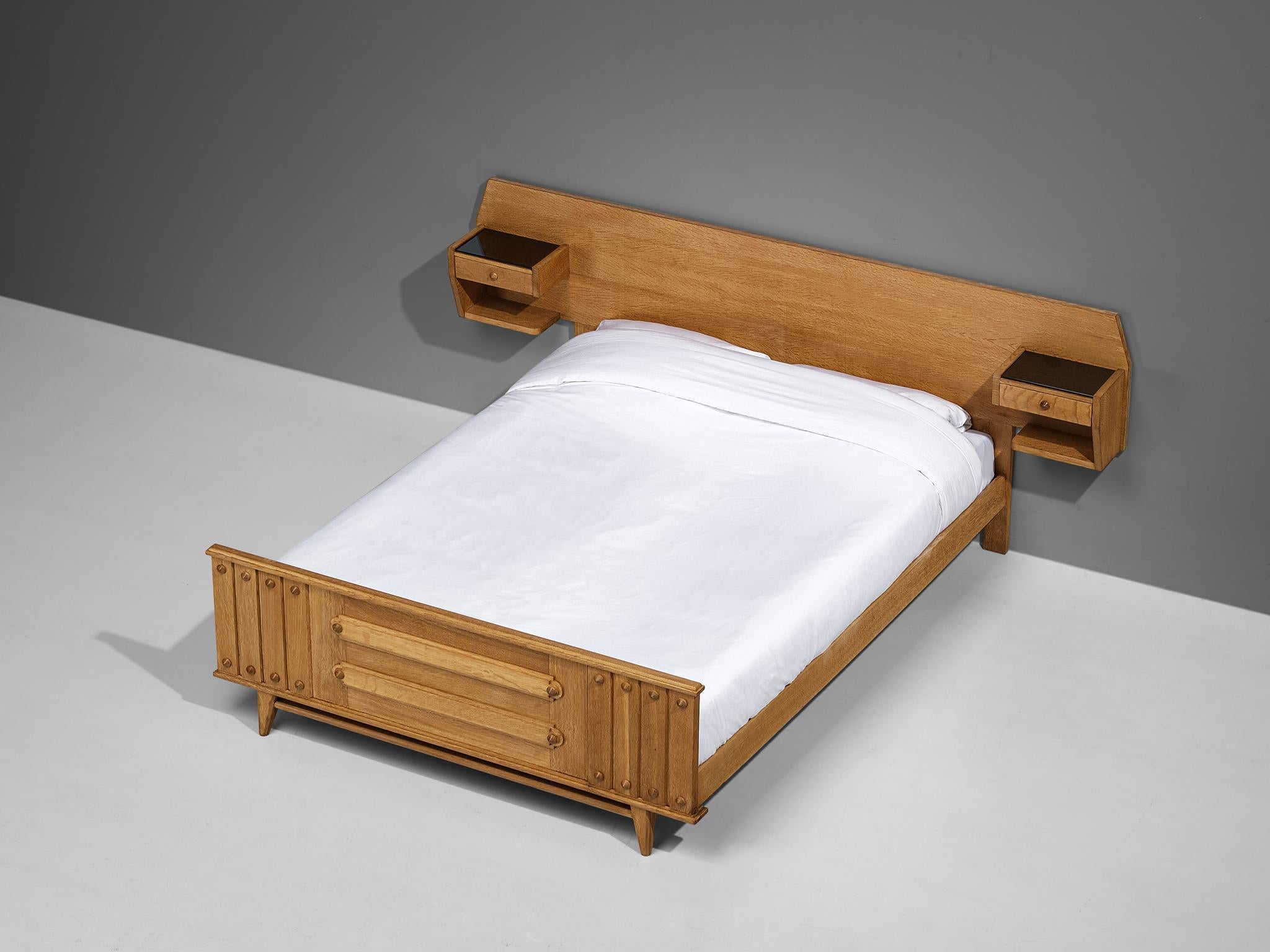 French Double Bed in Oak  For Sale 3