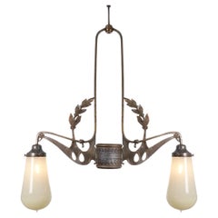 Used French Double Bistro Lamp