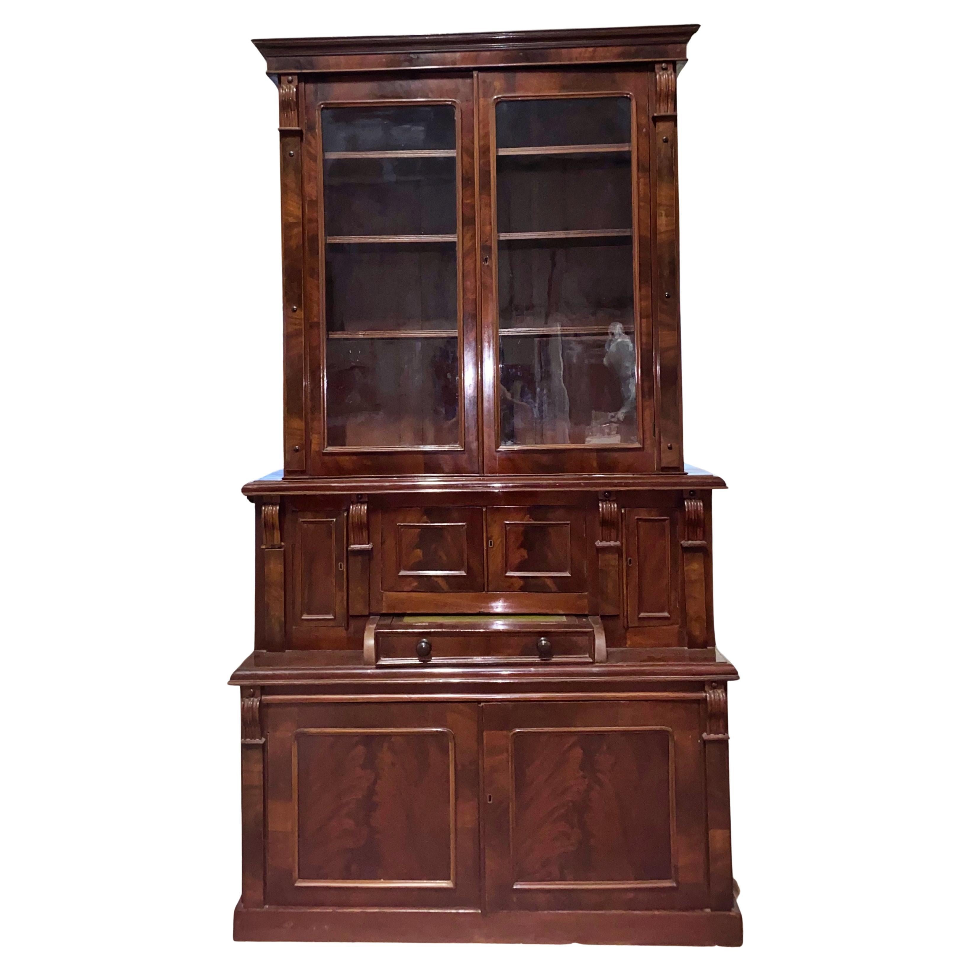 French Double Body Furniture from the 19th Century in Walnut Root