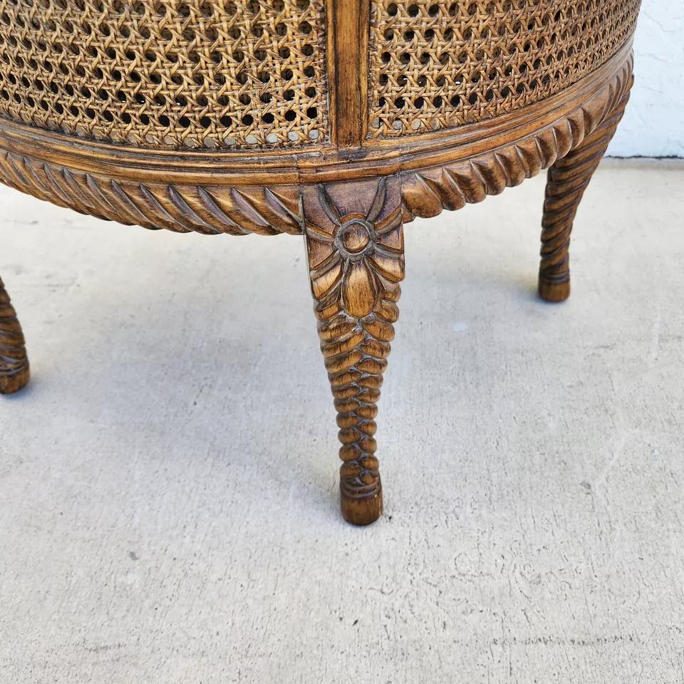 French Double Cane Wingback Chair 2