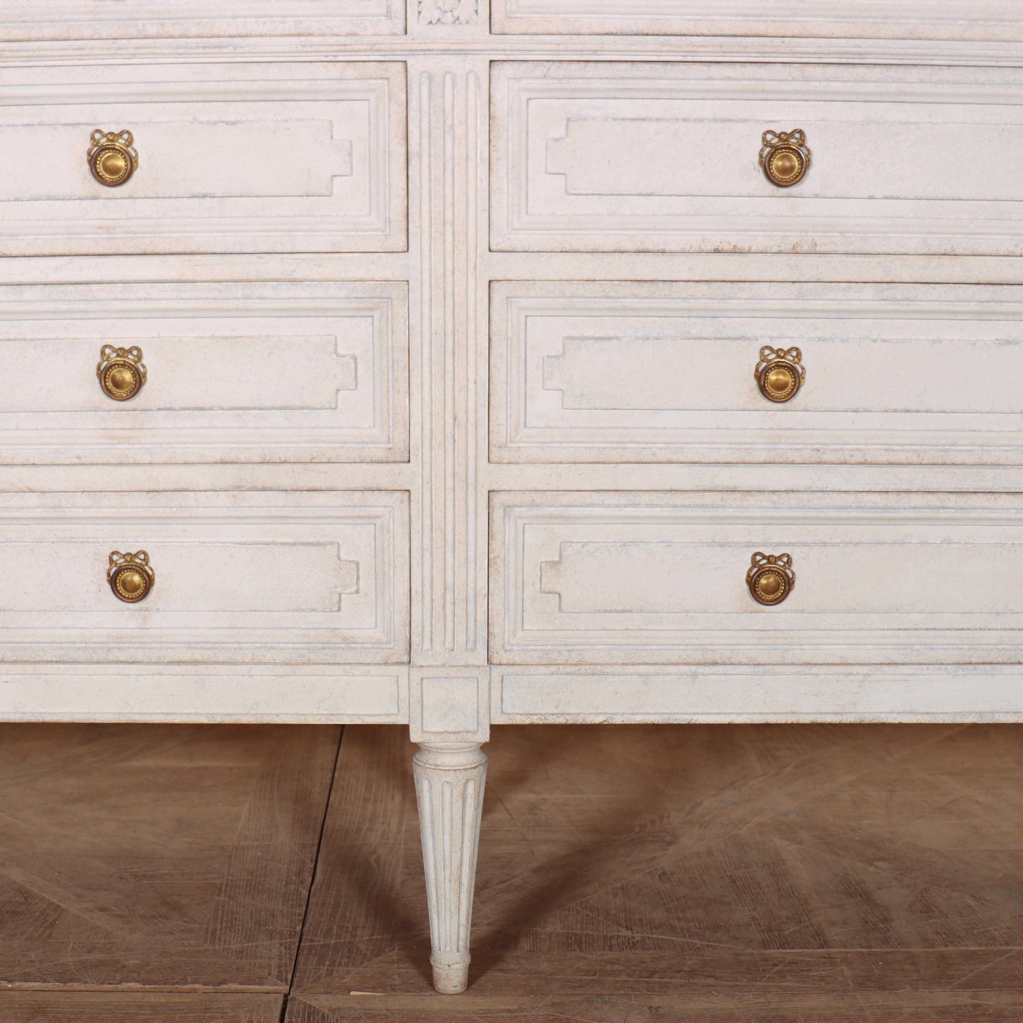 Brass French Double Chest of Drawers For Sale