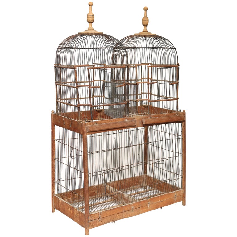 French Double Domed Breeding Birdcage For Sale at 1stdibs