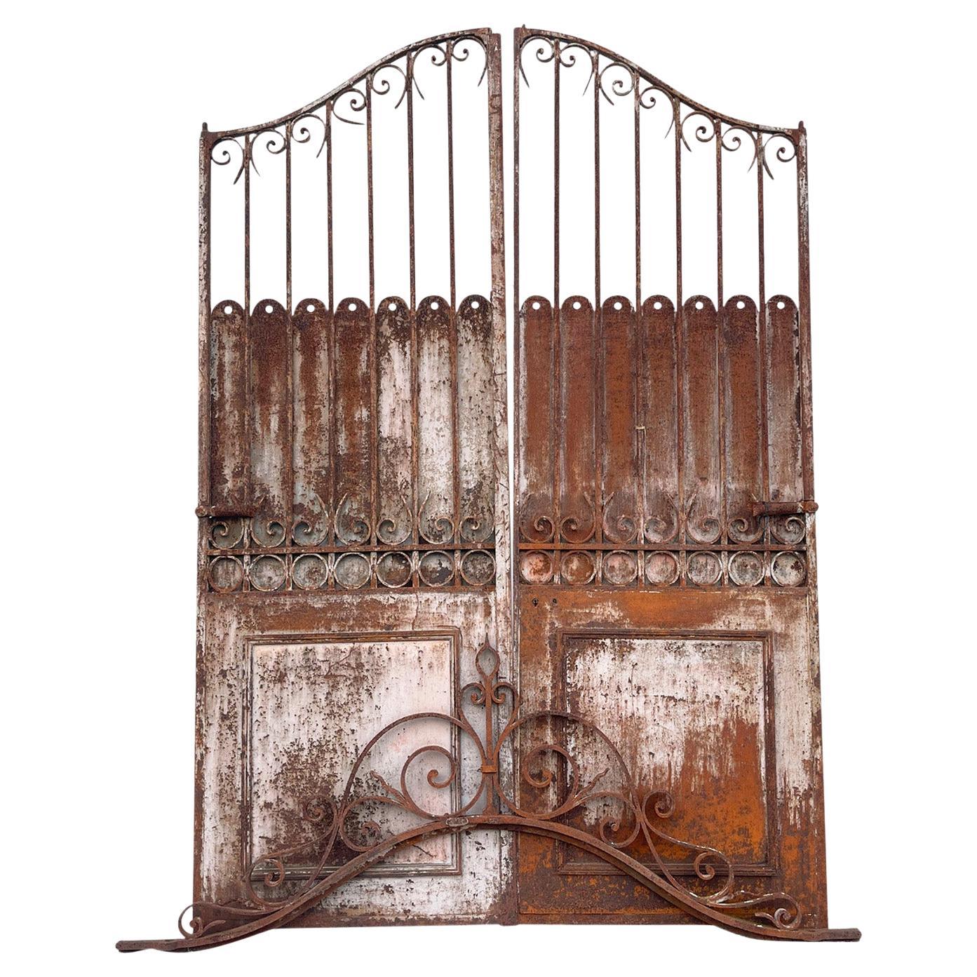 French Double Garden Door Gate 1900th C. For Sale