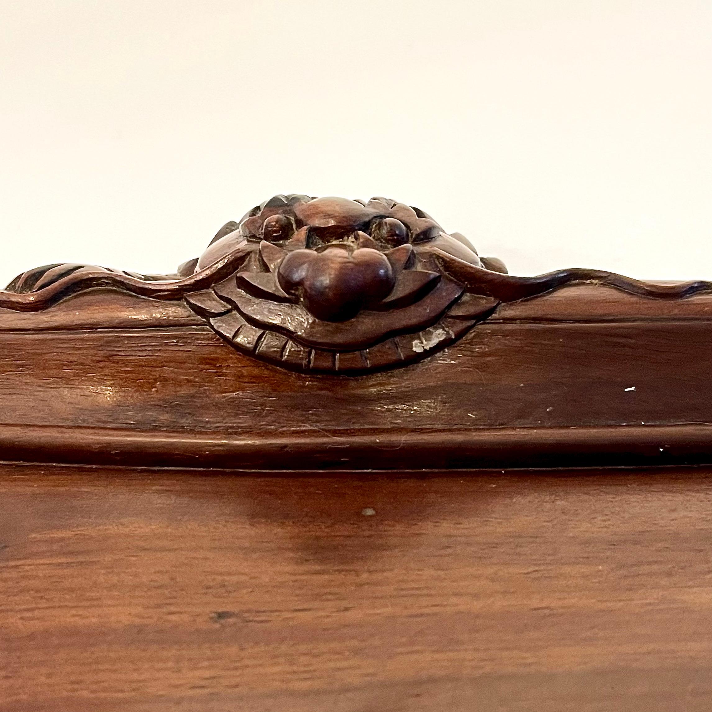 Wood French Double Headed Dragon Tray  1920s For Sale