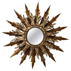 French Double Layered Sunburst Mirror