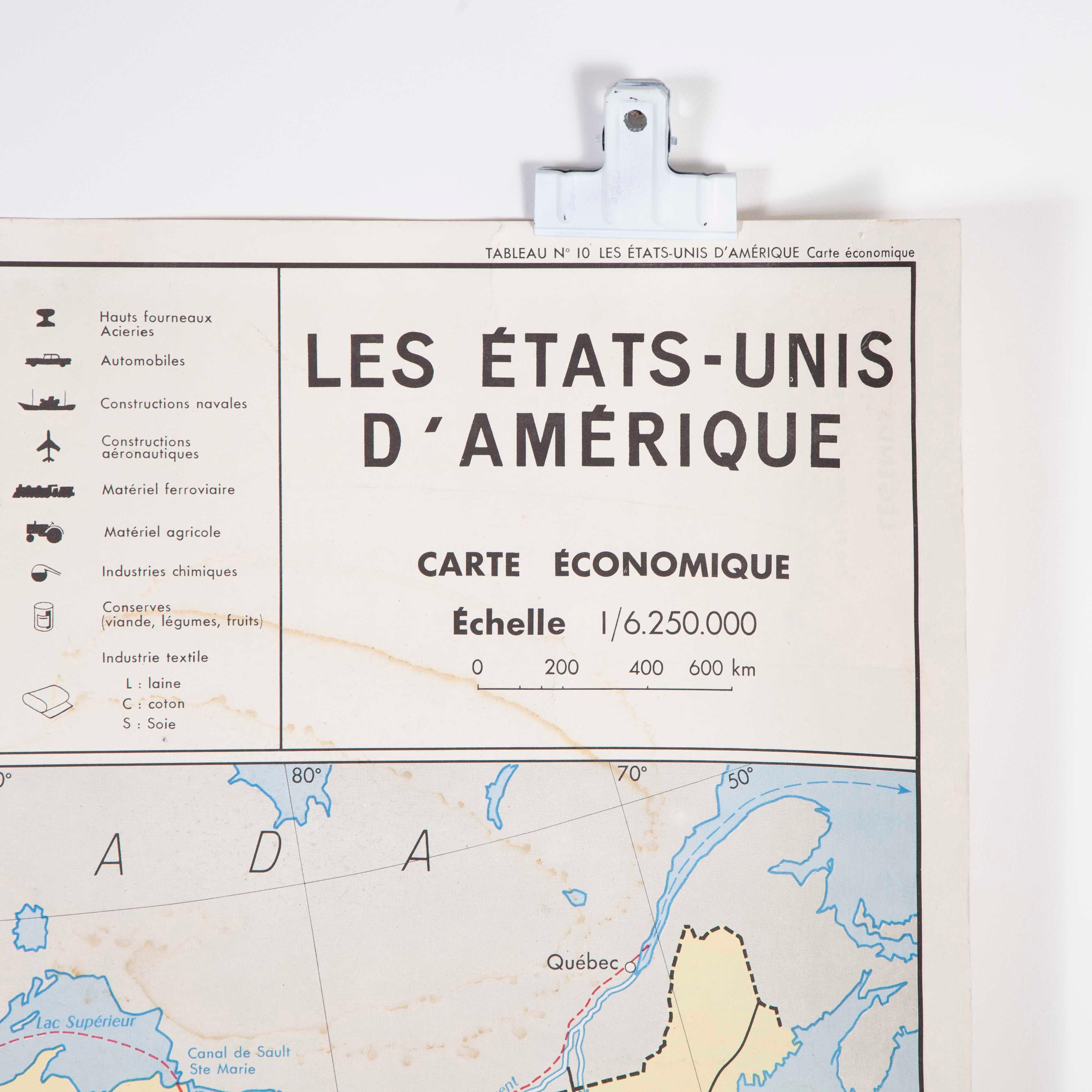 Paper French Double Sided Educational School Poster of the Economies