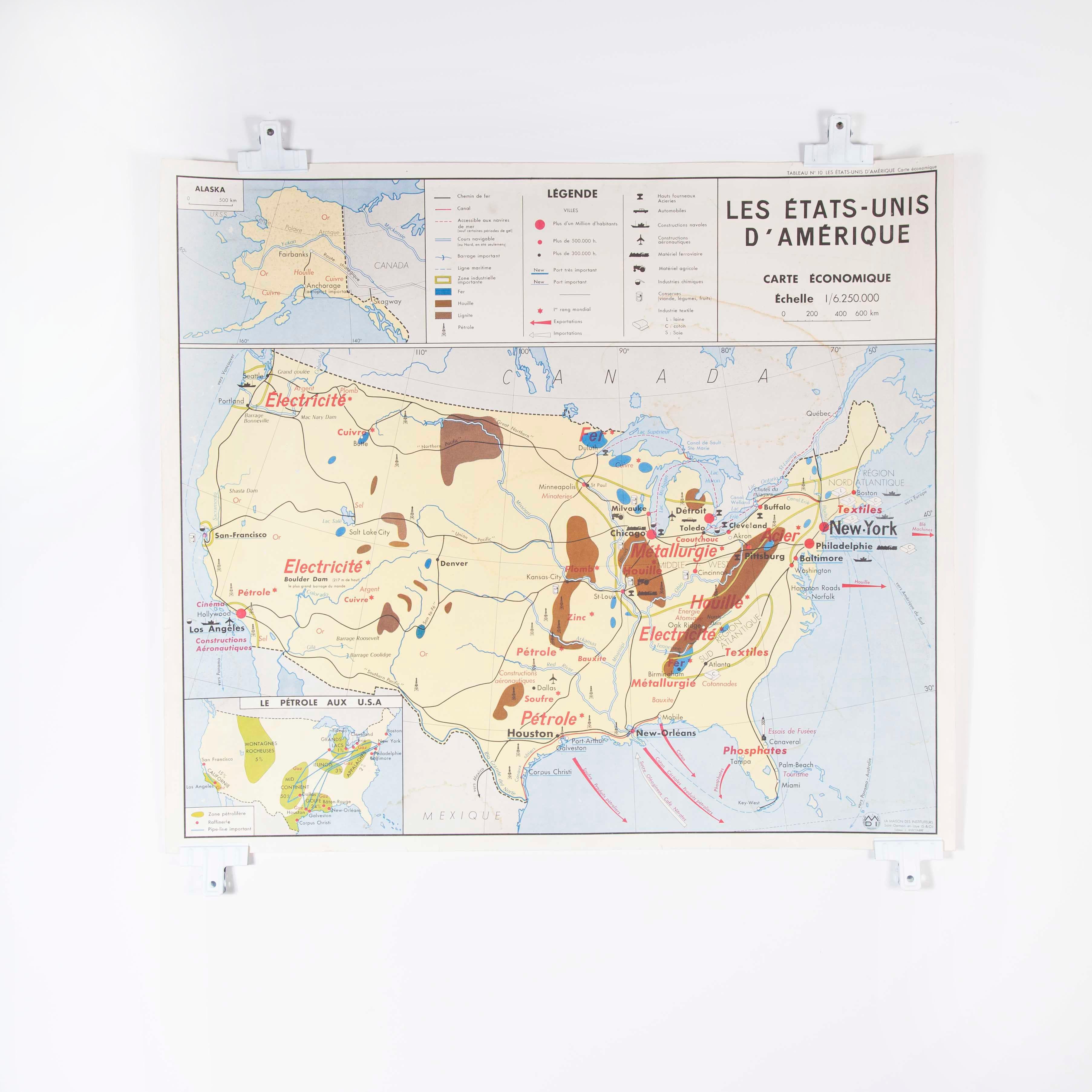 French Double Sided Educational School Poster of the Economies 3