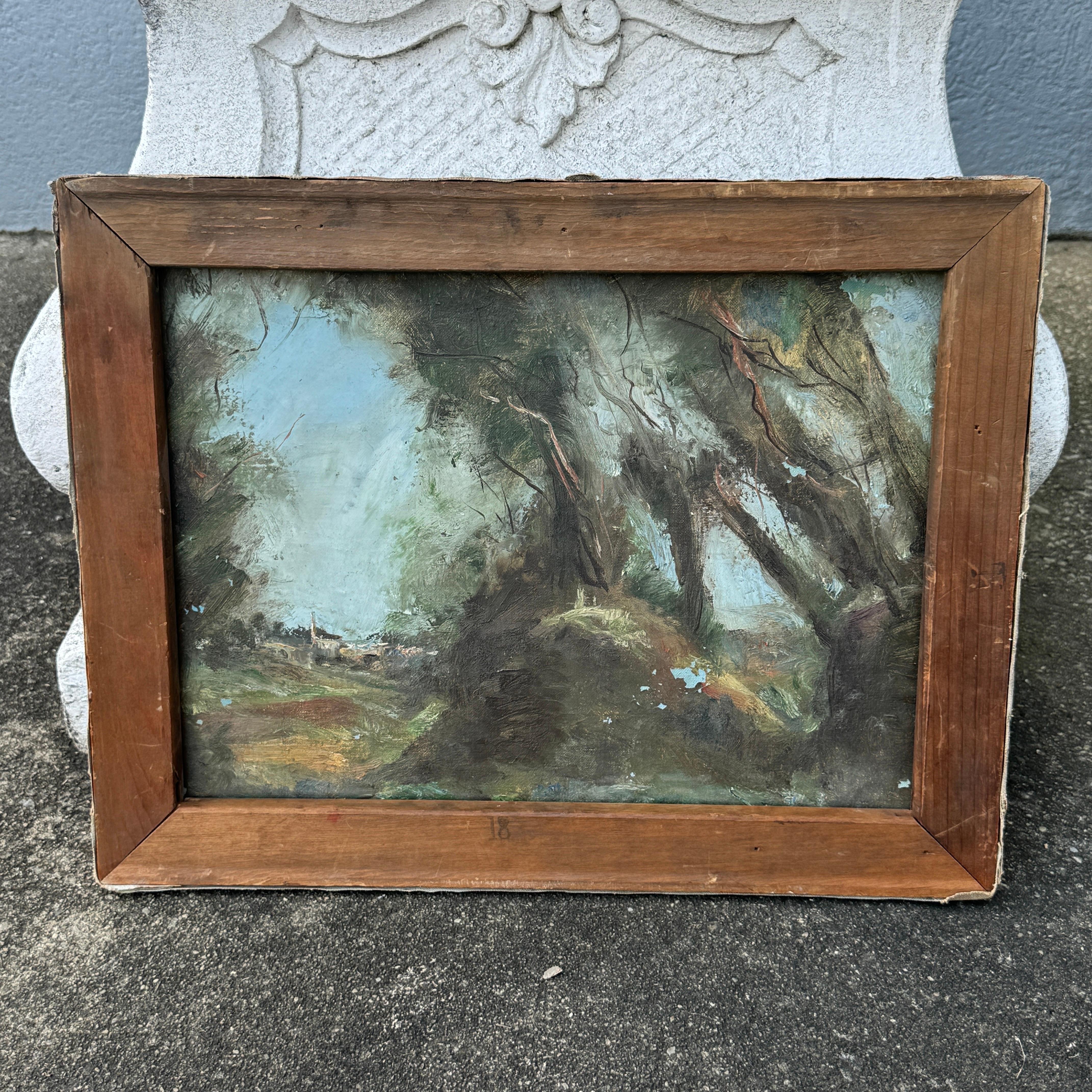French Double Sided Still-Life Oil on Canvas Wine and Bread Painting For Sale 2
