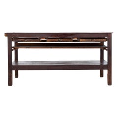 French Drapers Table in Beech, circa 1940