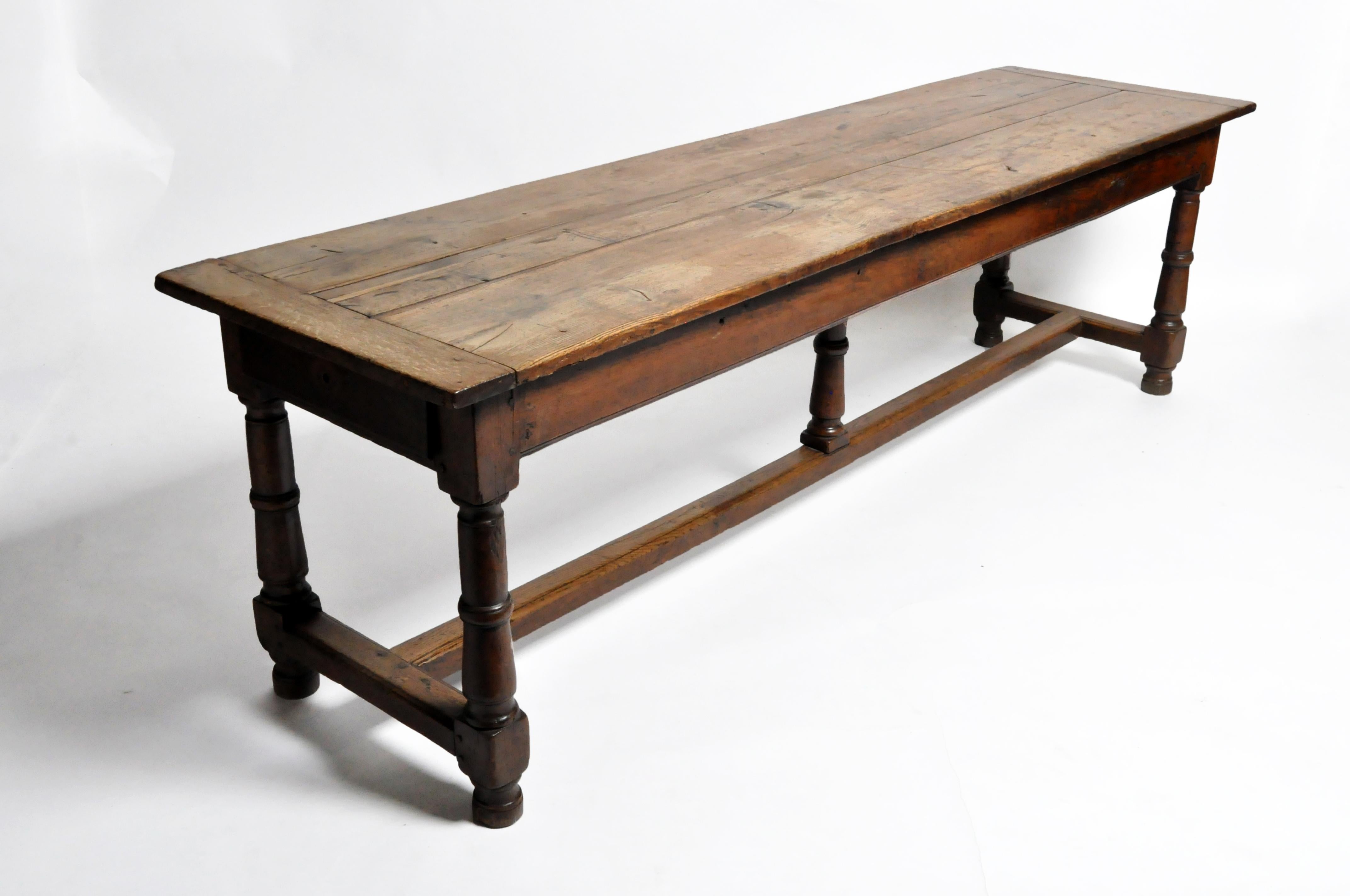 19th Century French Draper's Table with Two Drawers