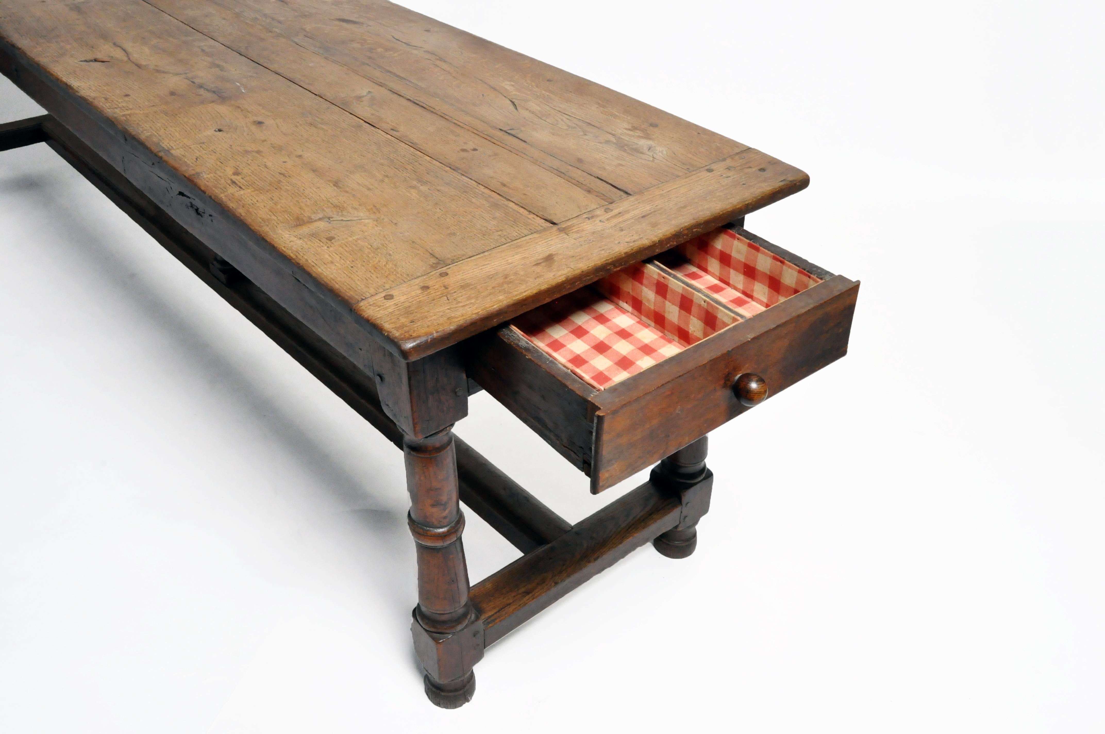 French Draper's Table with Two Drawers 3