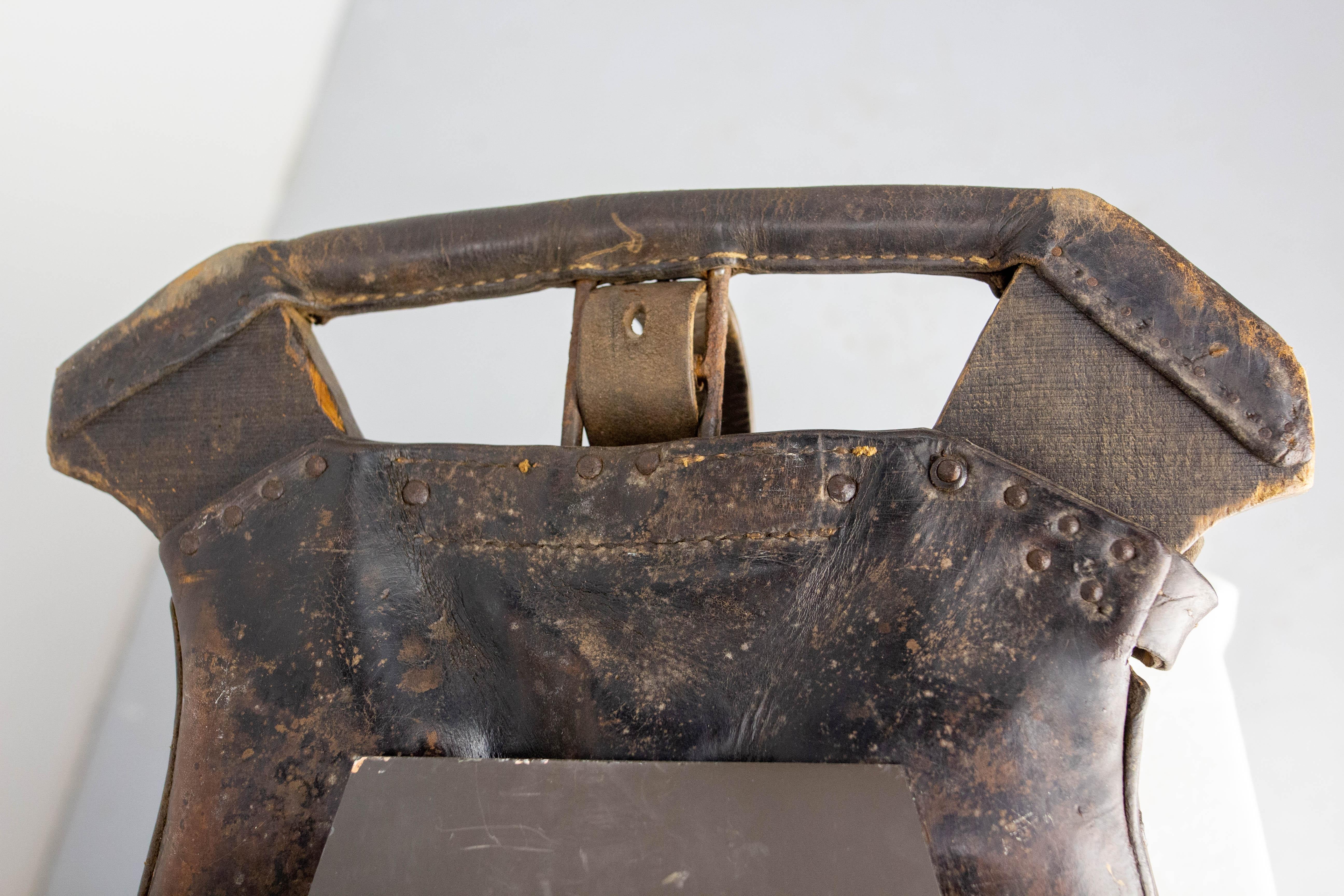 Espejo de cuello de yugo de caballo de tiro francés, finales del siglo XIX 7