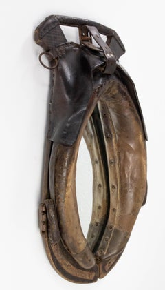French Draught Horse Yoke Collar Mirror, Late 19th Century