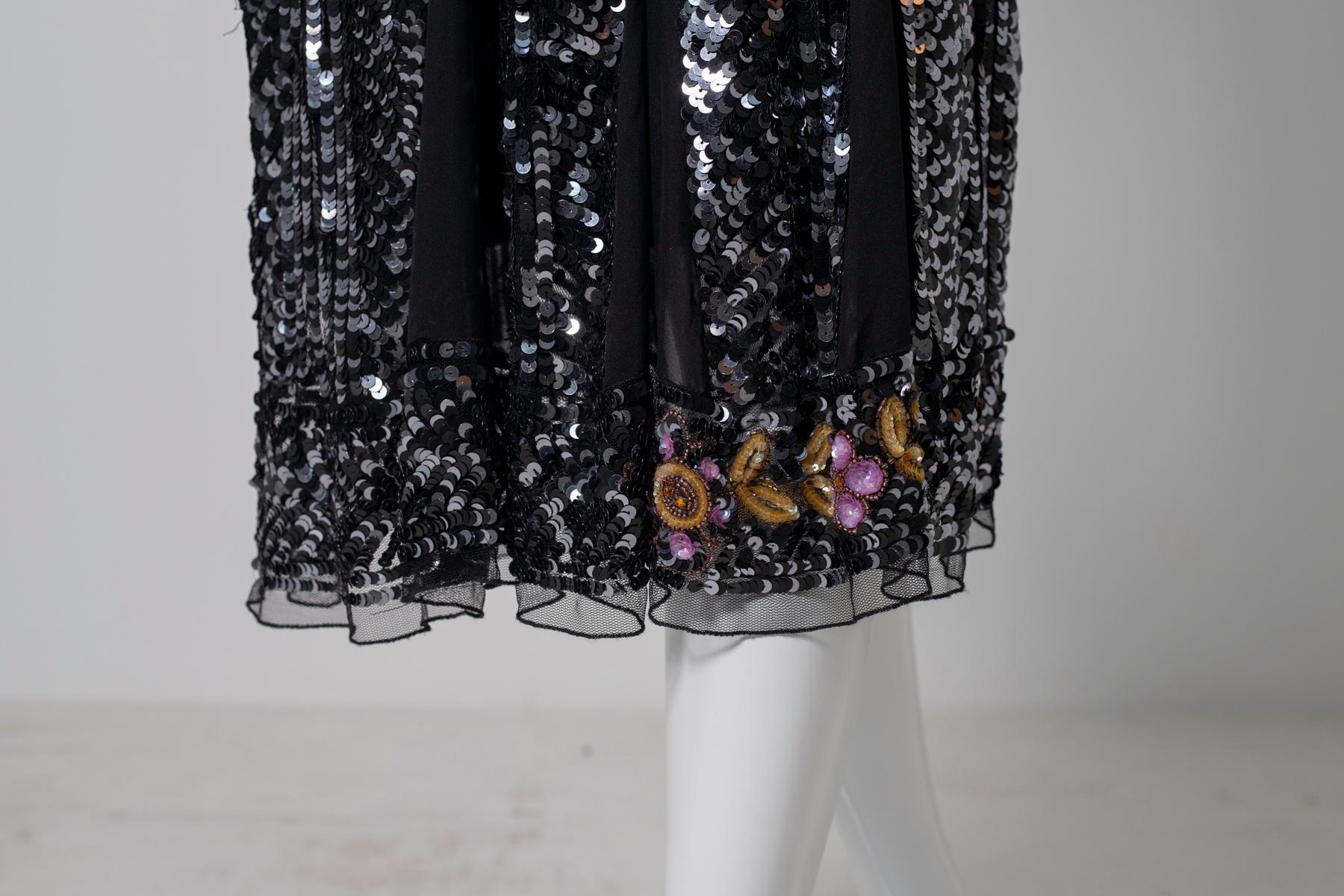 Black Blumarine Vintage French Dress Gatsby Inspired