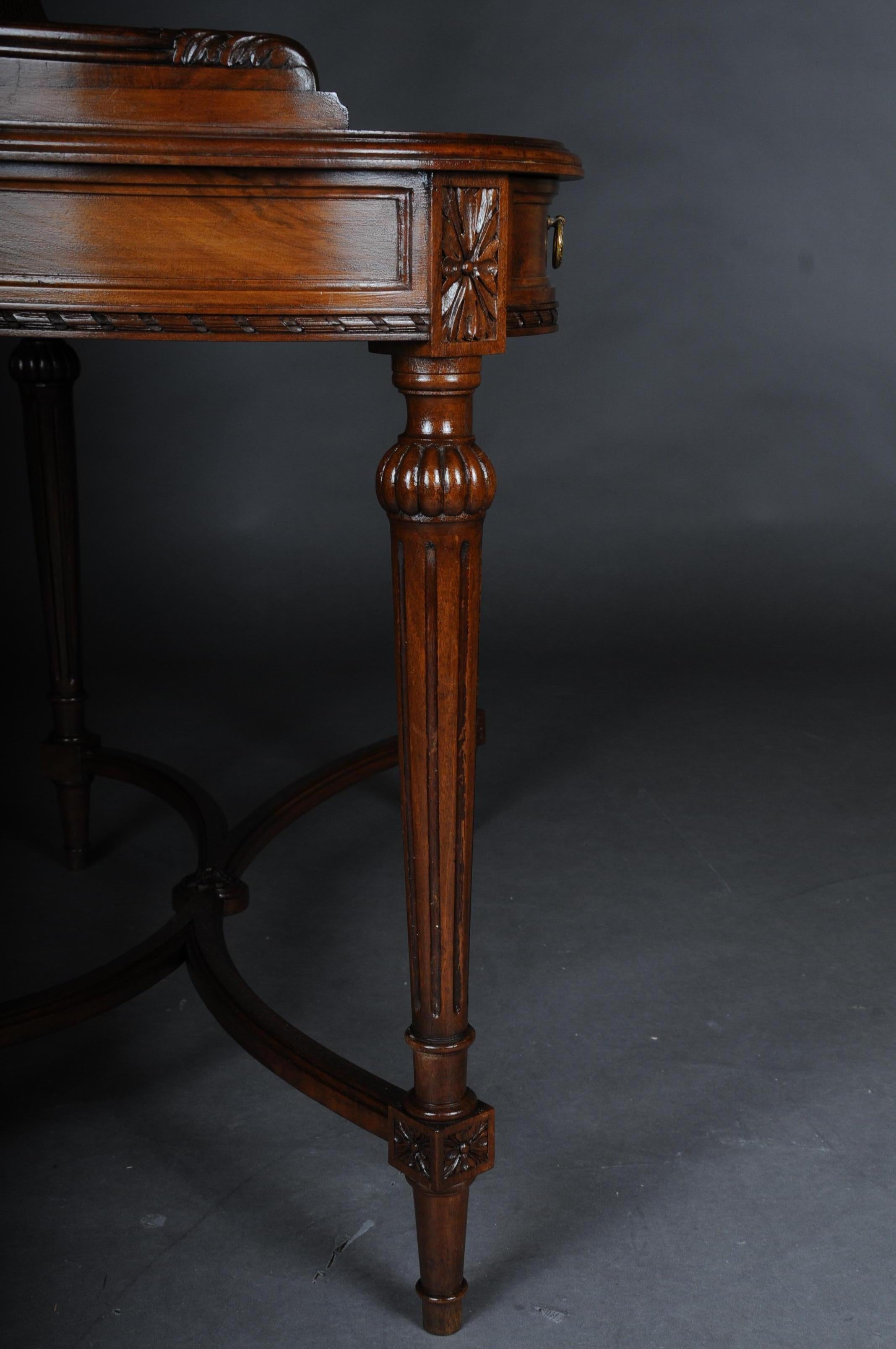 Hand-Carved French Dressing Table / Vanity Table with Mirror Classicism