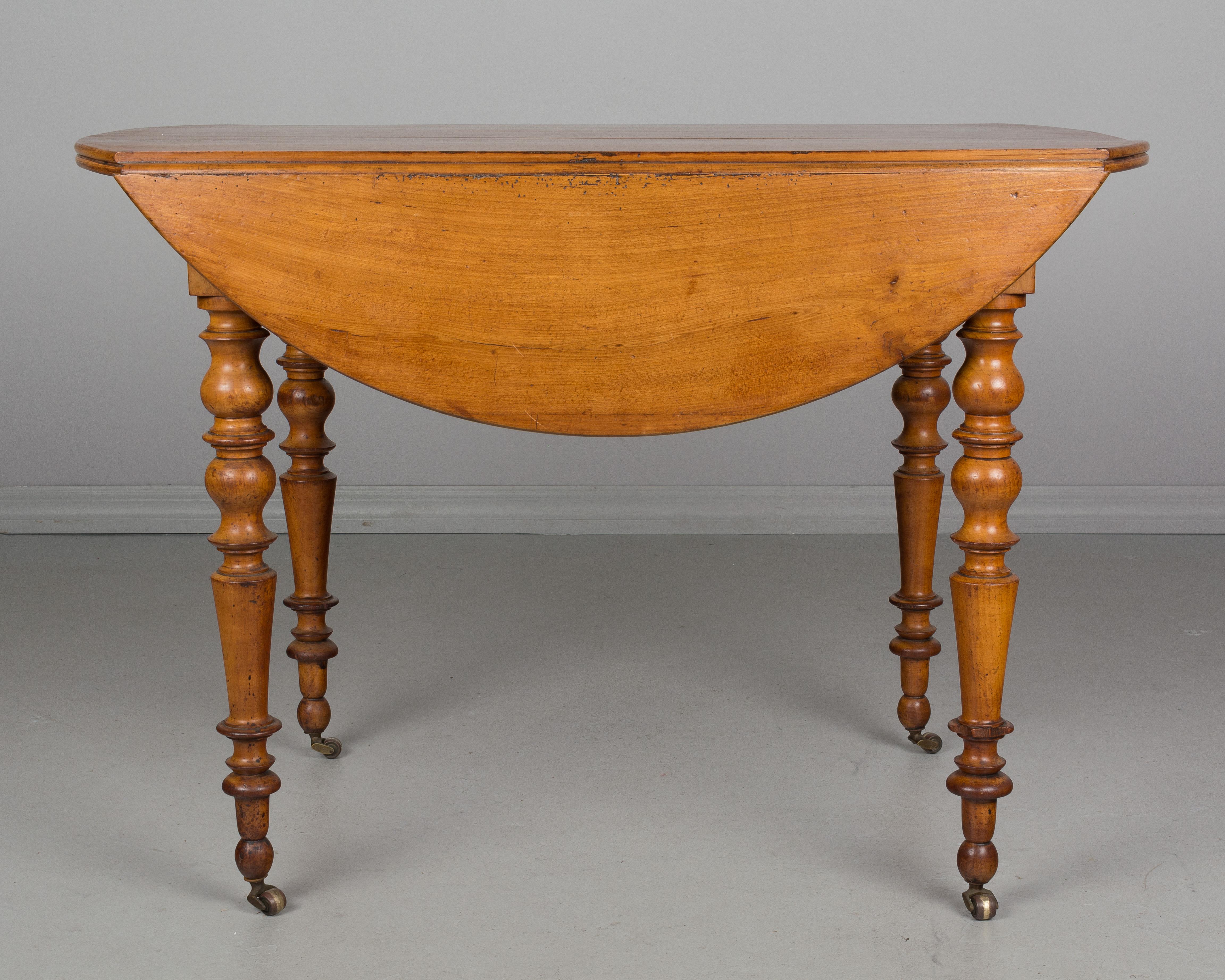 Louis Philippe French Drop-Leaf Dining Table