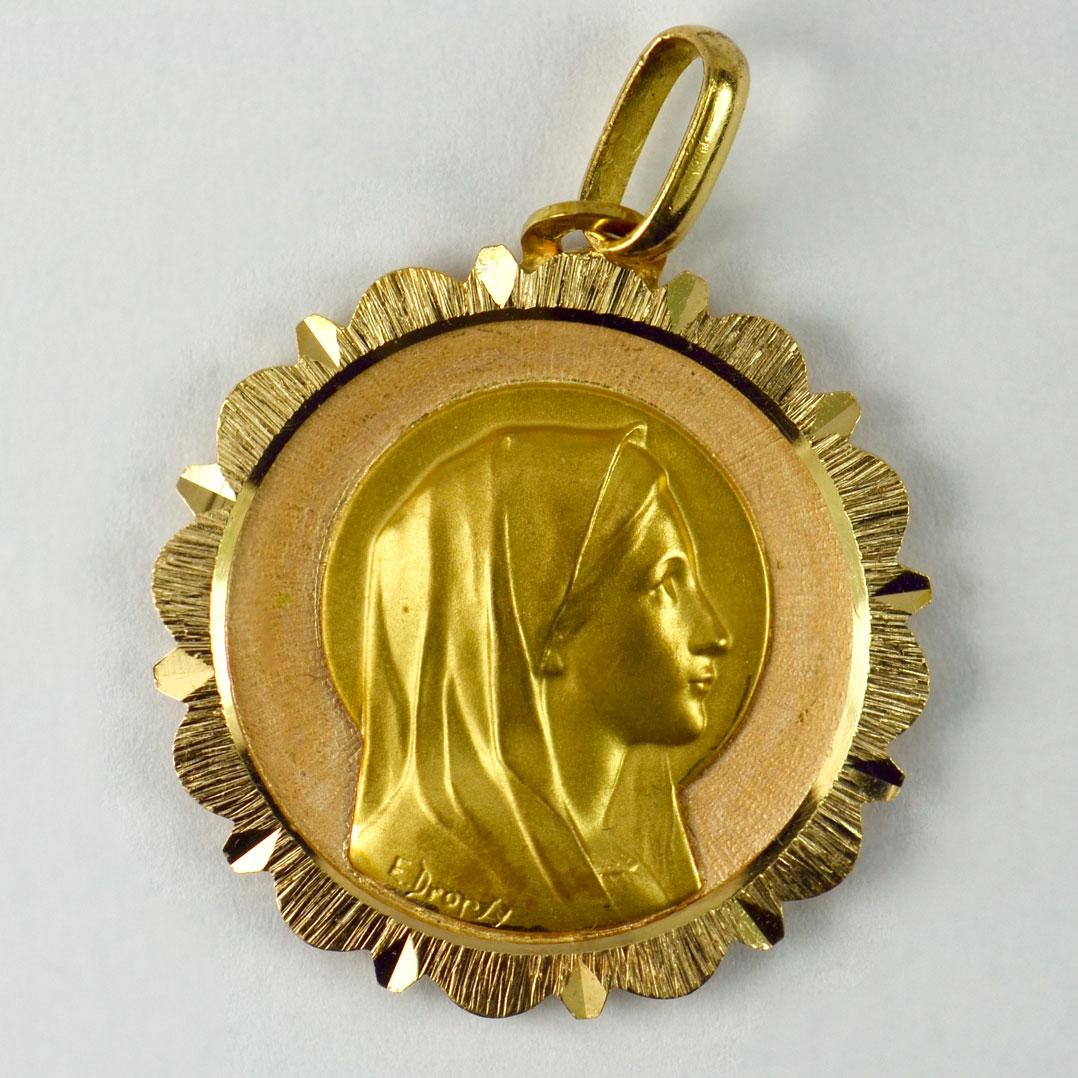 virgin mary gold medallion