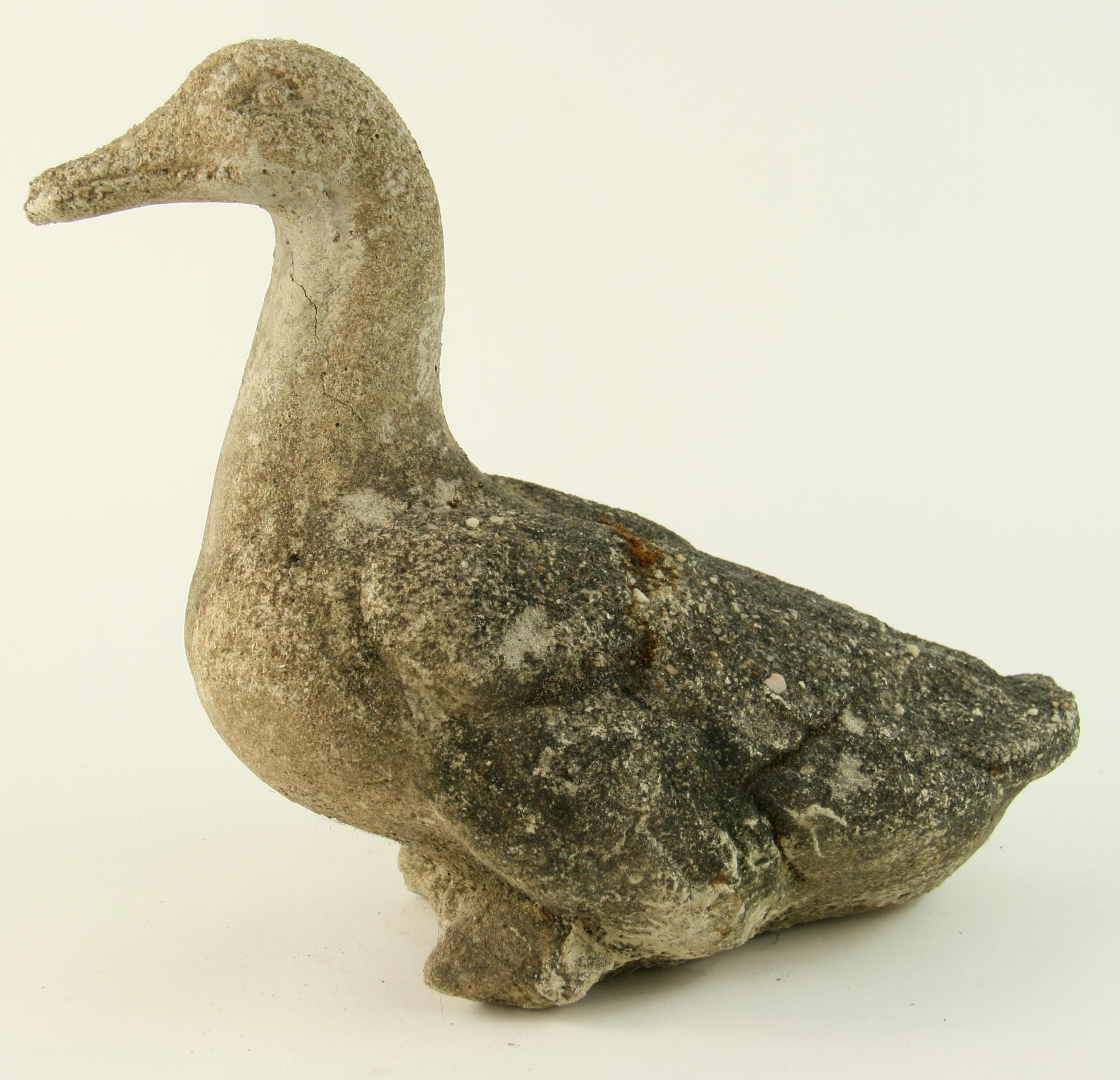 Carved Stone French Duck Garden Ornament, circa 1940 3