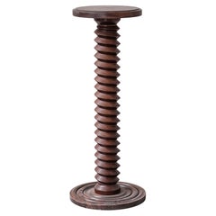 French Dudouyt Style Mid-Century Turned Oak Pedestal