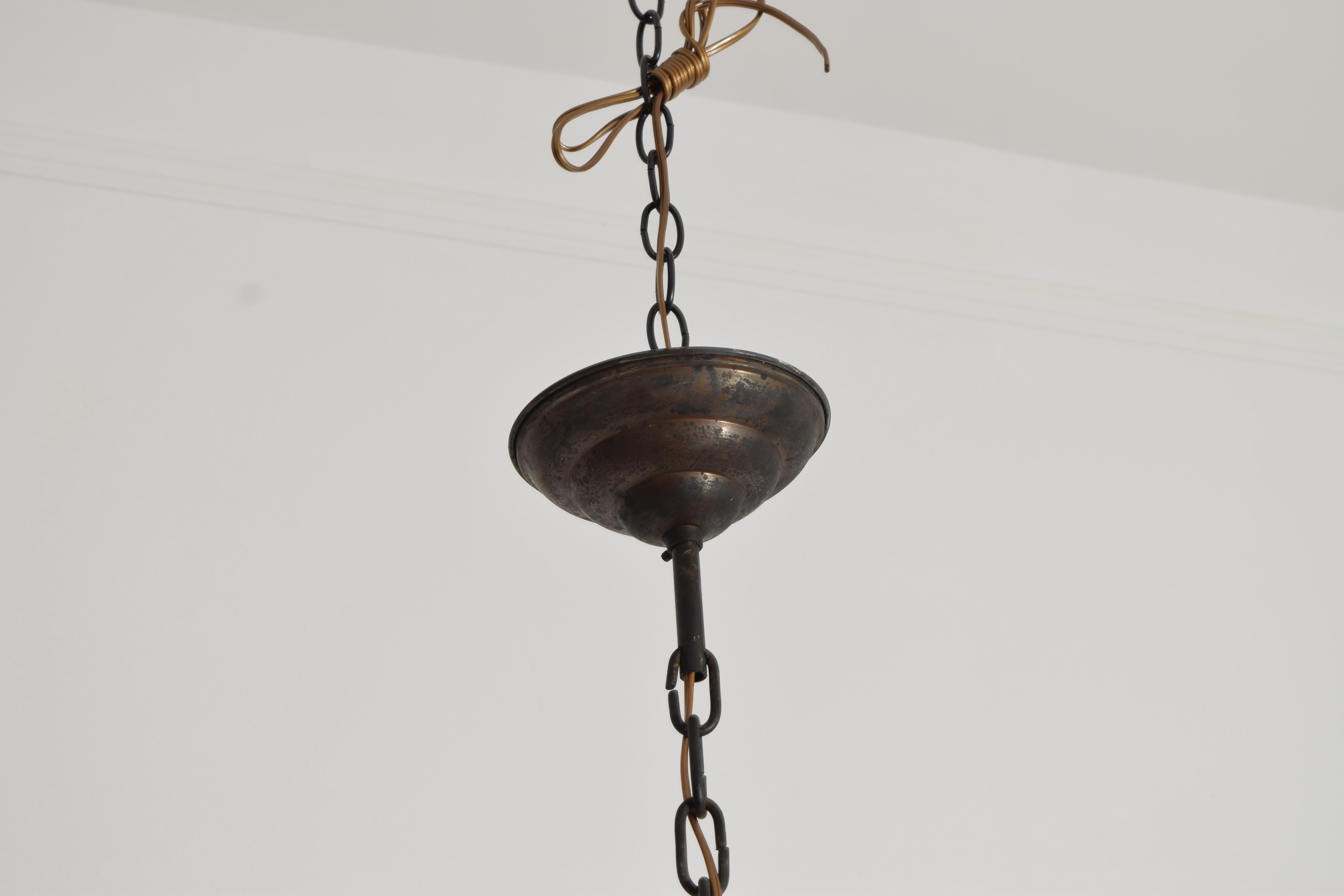 Laiton Lustre à 6 lumières en laiton de style baroque hollandais français, vers 1800 en vente