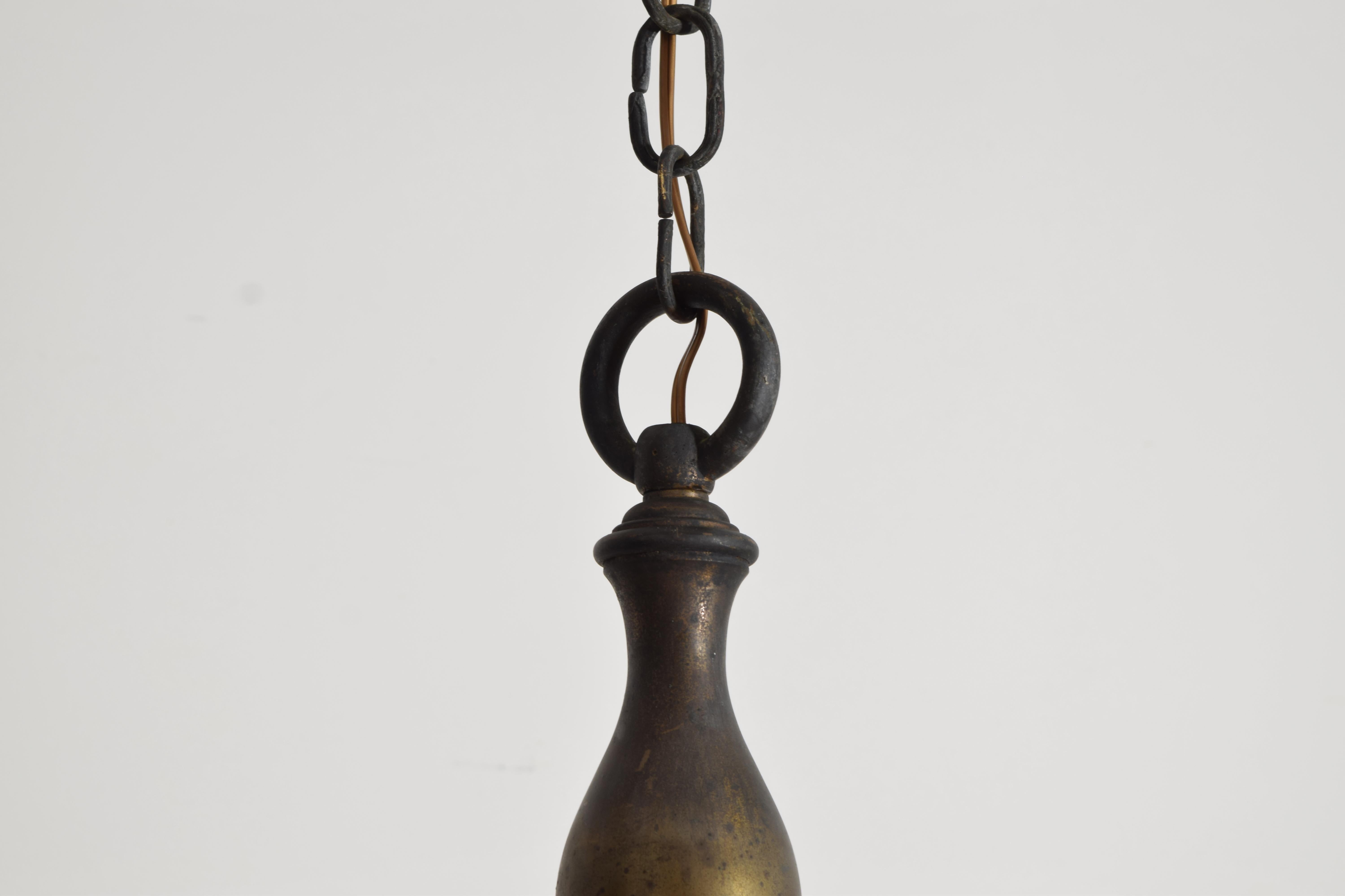 Lustre à 6 lumières en laiton de style baroque hollandais français, vers 1800 en vente 1