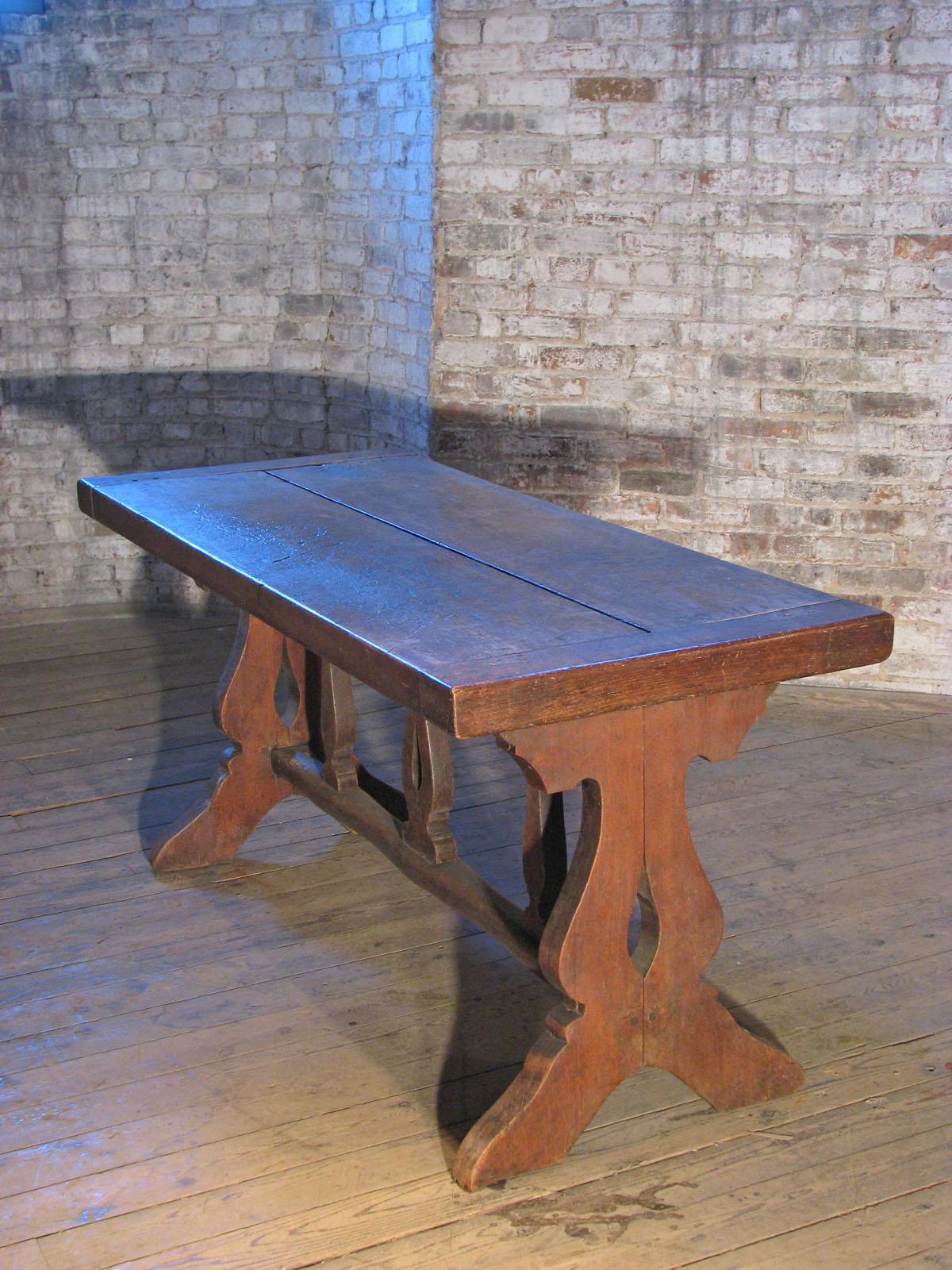 French early 17th Century Rustic Farm Table, Console, Desk, Dining Table For Sale 1
