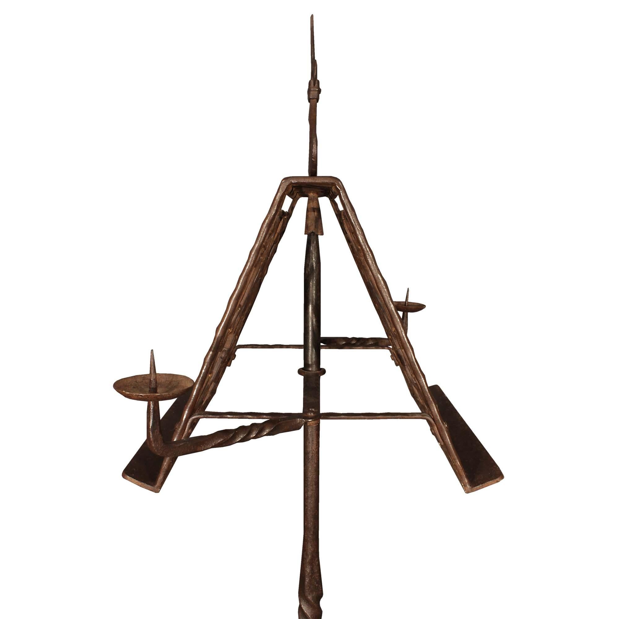 Français French Early 18th Century Renaissance Wrought Iron Lutrin