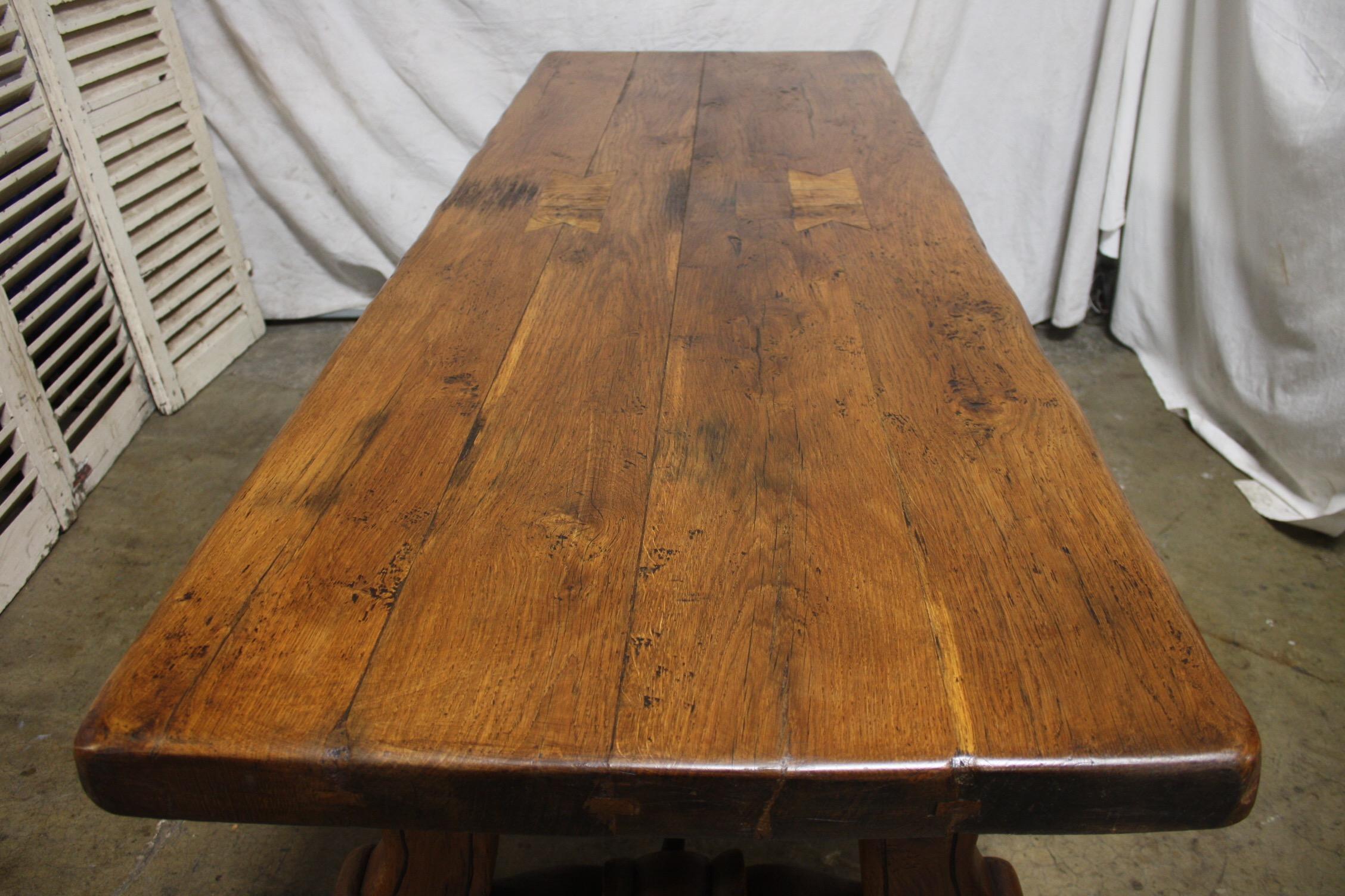 French Early 18th Century Trestle Table 1