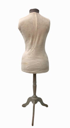 French Early 1900s Papier Mâché Mannequin Cabriole Leg Pedestal and Jersey Shirt