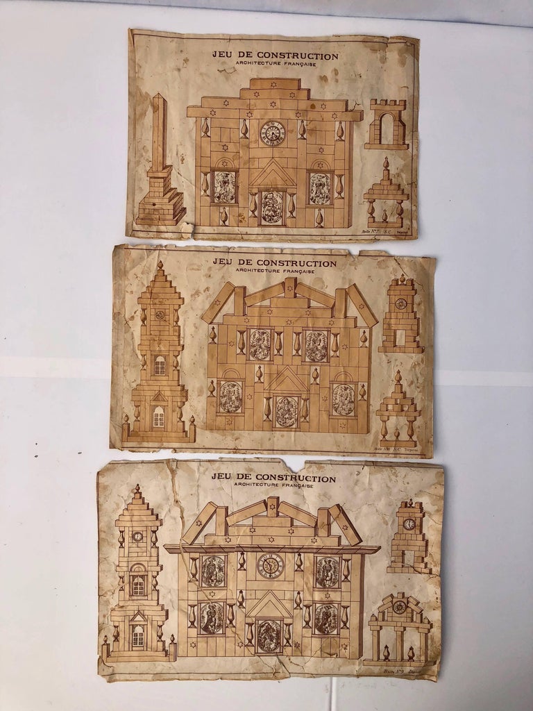 Jeu de construction Architecture française bois – Brocante La Vitrine