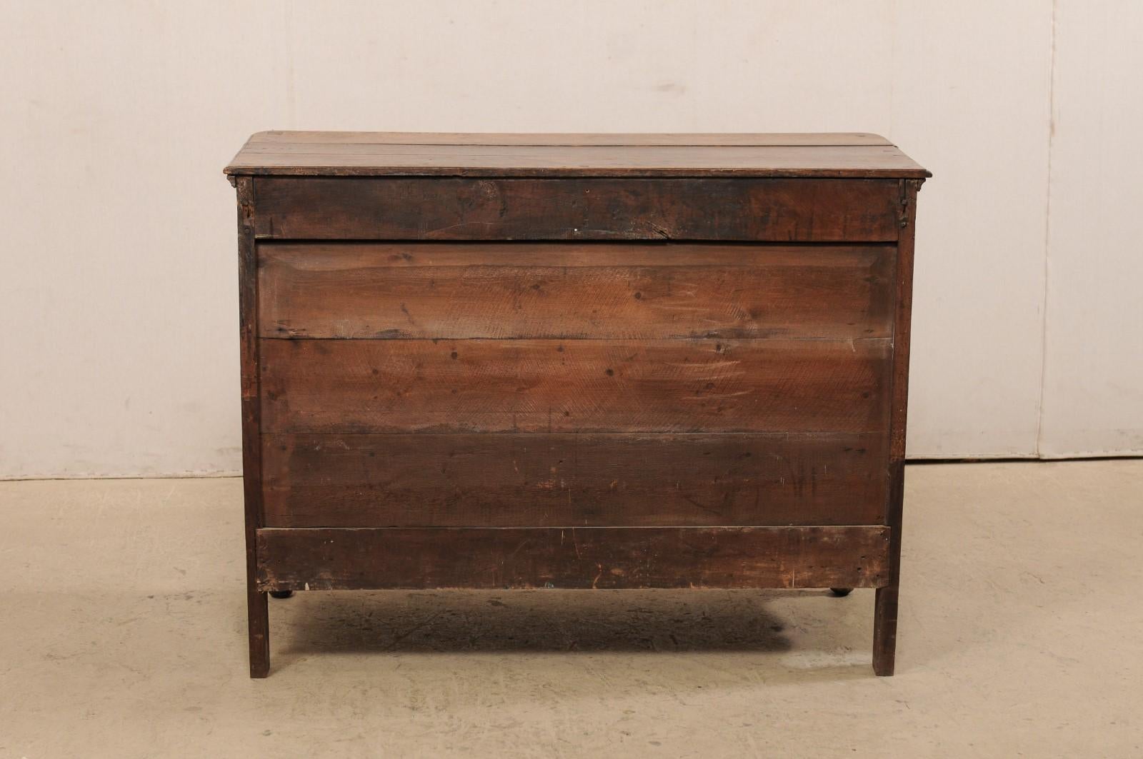 French Early 19th C, 3-Drawer Chest with Beautifully Carved Swags & Garlands For Sale 2