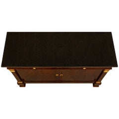 French Early 19th Century 1st Empire Period Flamed Mahogany And Ormolu Buffet