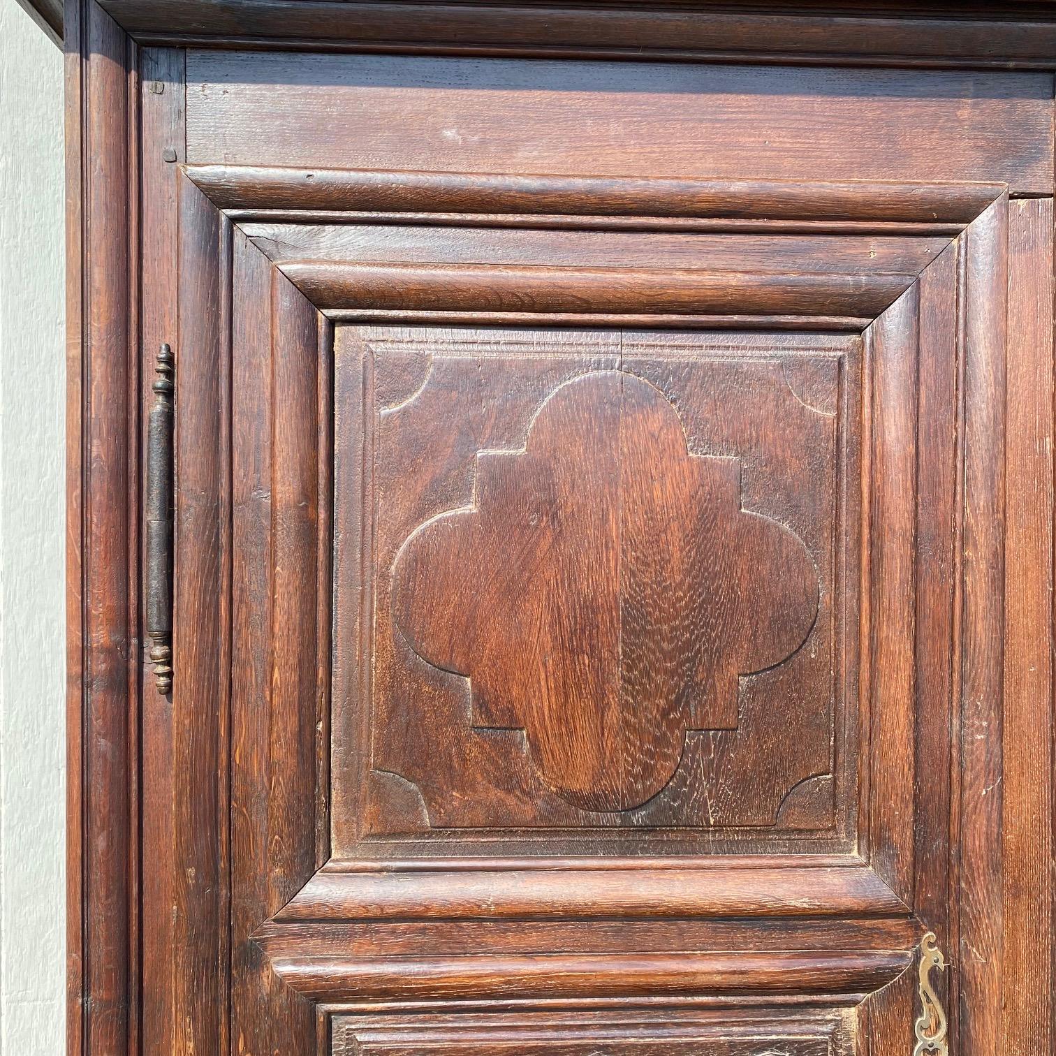 Oak French Early 19th Century Carved Armoire from Normandy, France ( For Sale