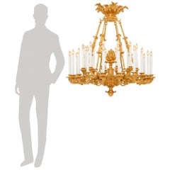 Lustre en bronze doré d'époque Charles X, vers 1825.