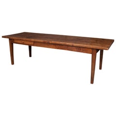 French Early 19th Century Chestnut Farmhouse Dining Table