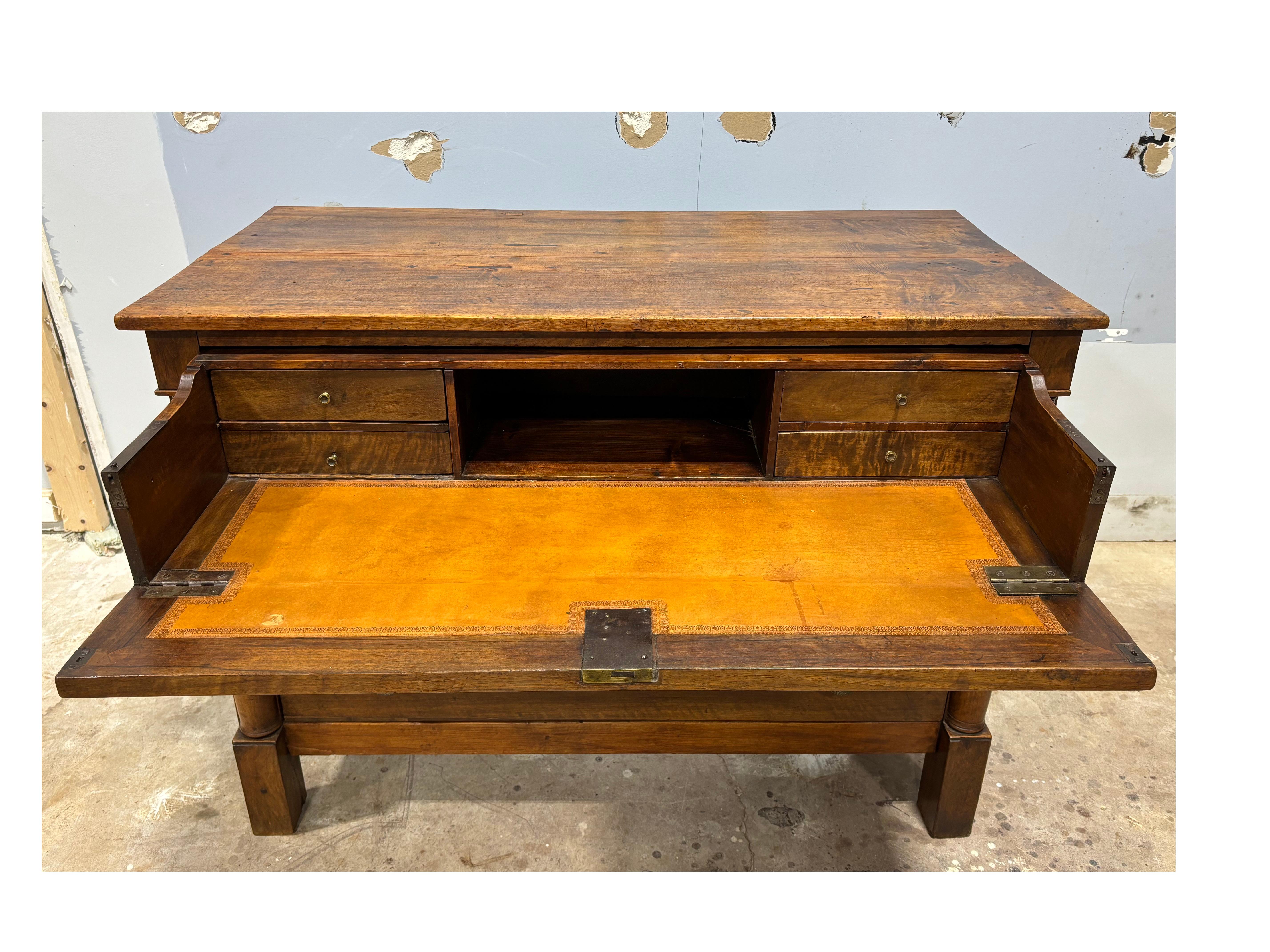 Walnut French Early 19th Century Commode Scriban For Sale