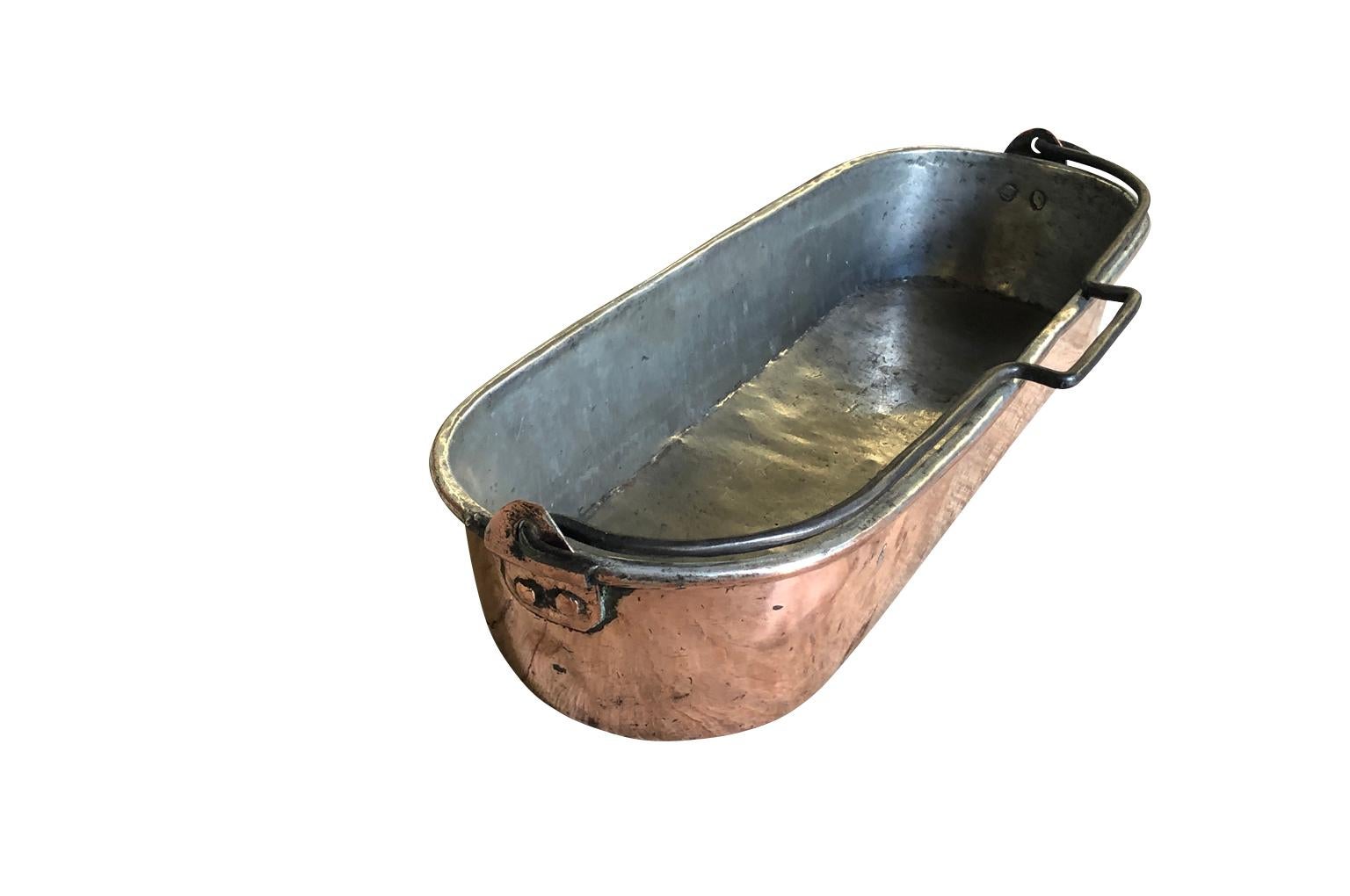 French Early 19th Century Copper Fish Pan In Good Condition In Atlanta, GA