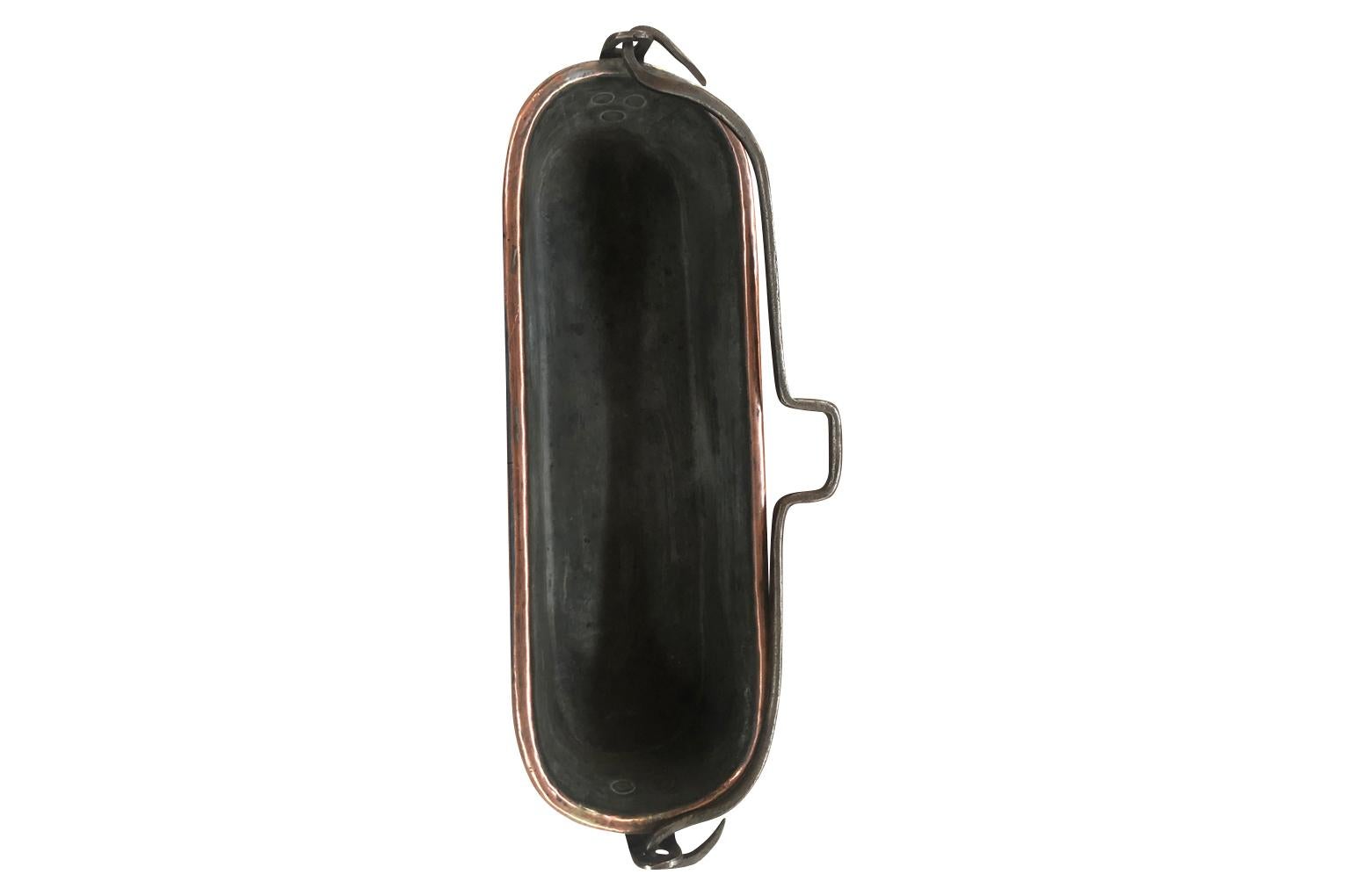 French Early 19th Century Copper Fish Pan 2
